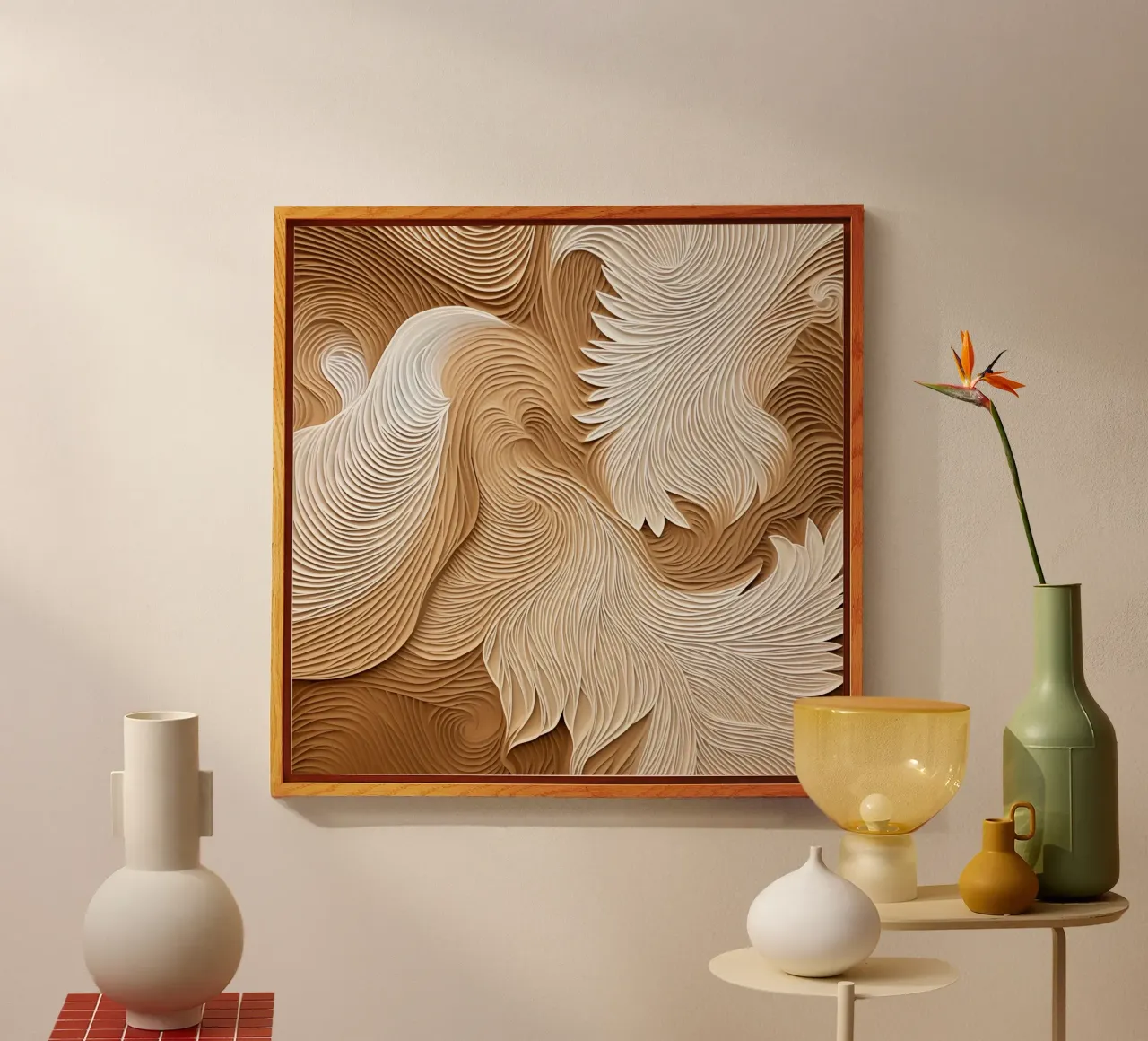 Onde lineari eleganti e fluide plexiglass da Carinaprint