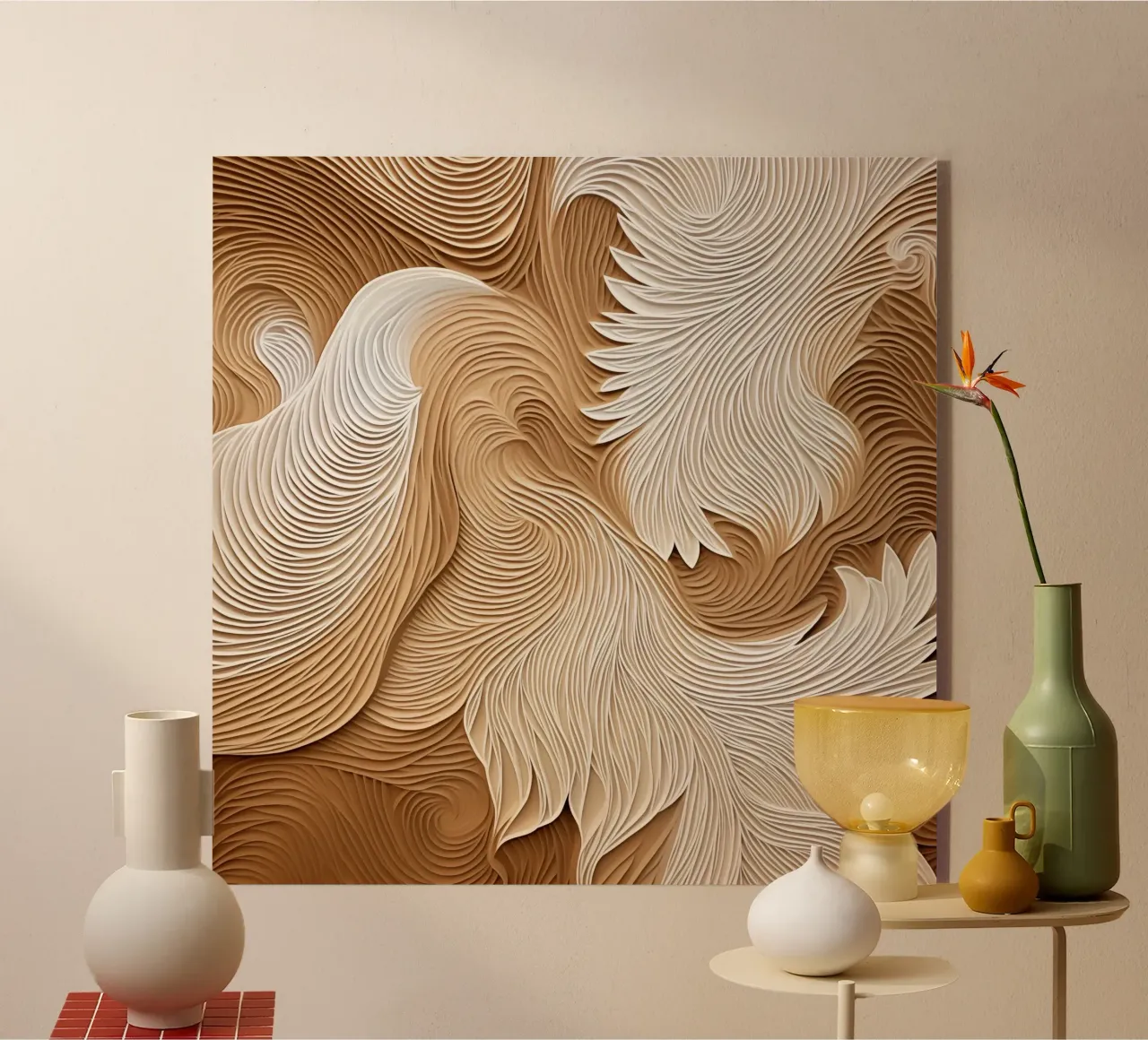 Onde lineari eleganti e fluide plexiglass da Carinaprint