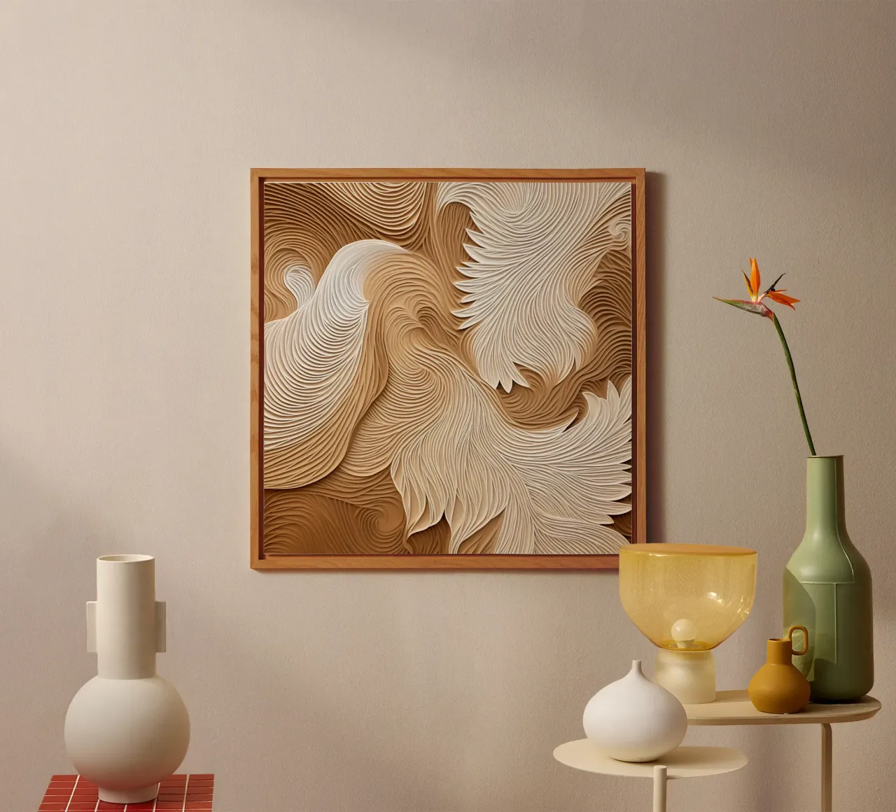 Elegant flowing linear waves alu-dibond by Carinaprint