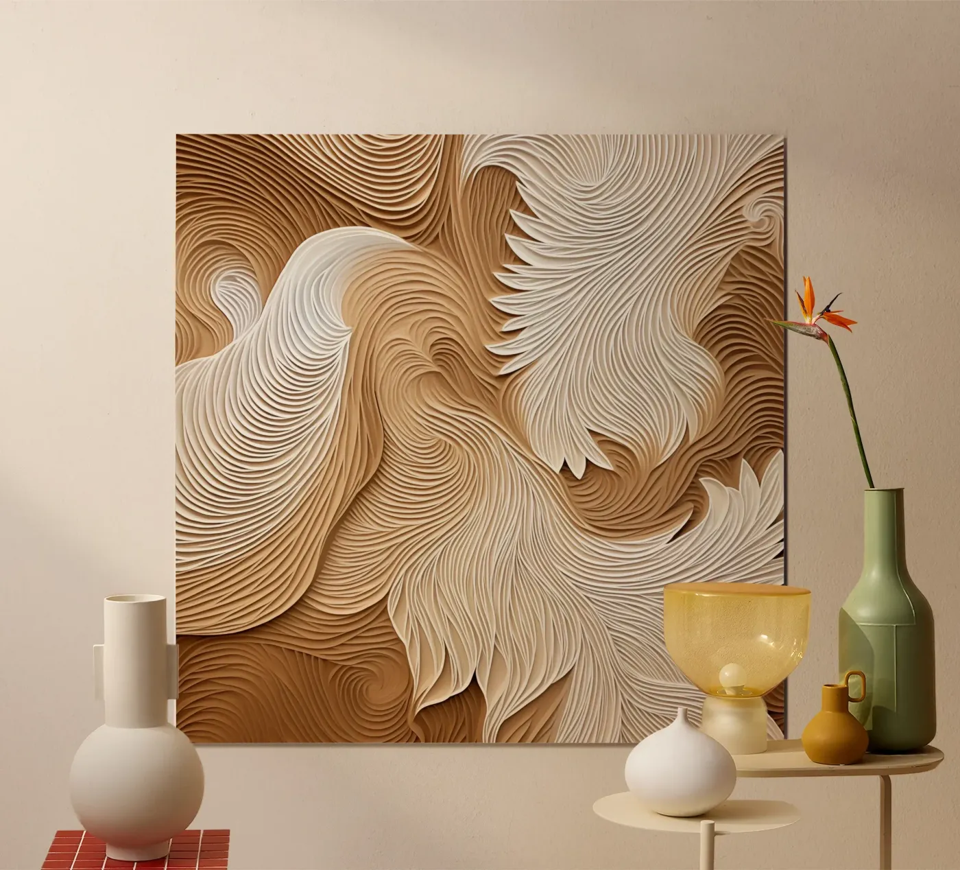 Onde lineari eleganti e fluide poster da Carinaprint