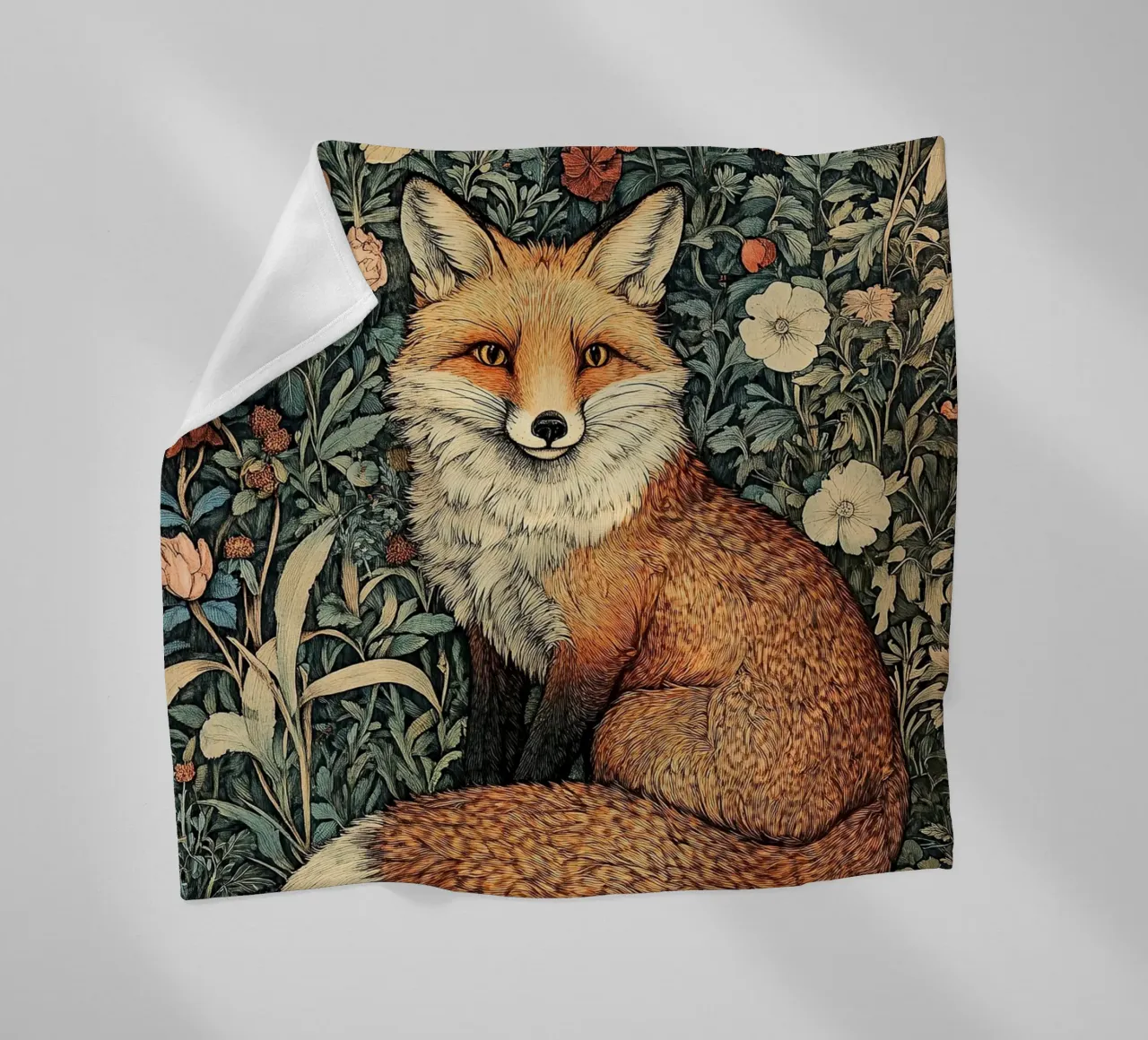 William Morris - Fox coperta in pile da Botanical Art Studio