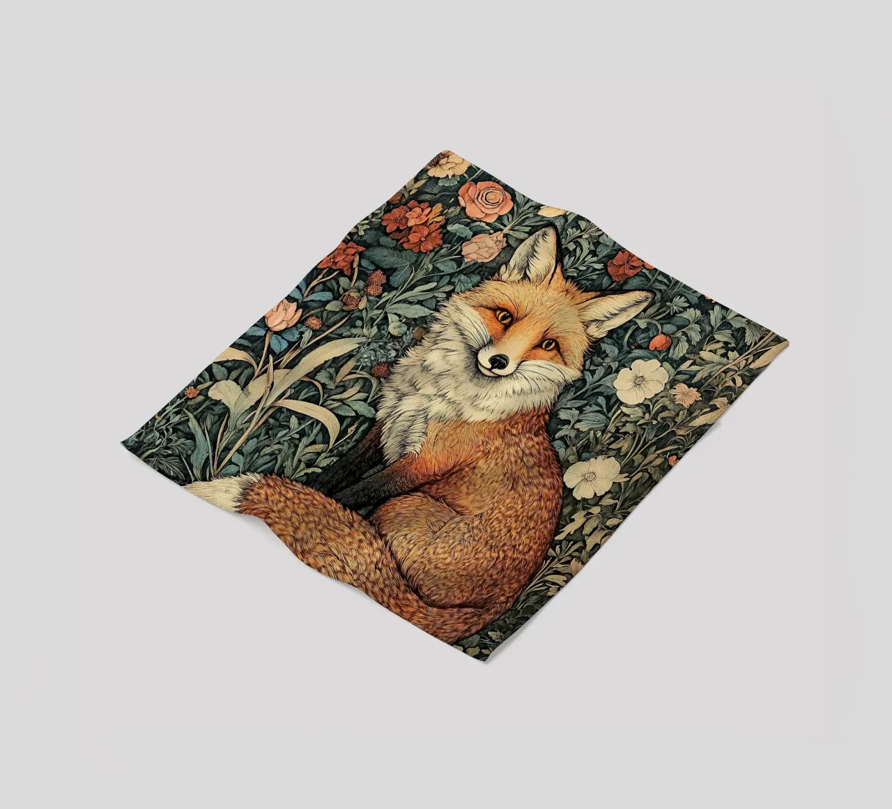William Morris - Fox coperta in pile da Botanical Art Studio