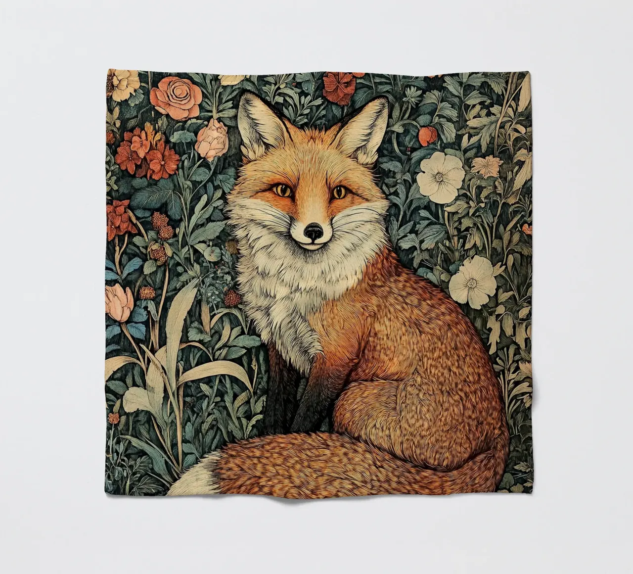 William Morris - Fox coperta in pile da Botanical Art Studio