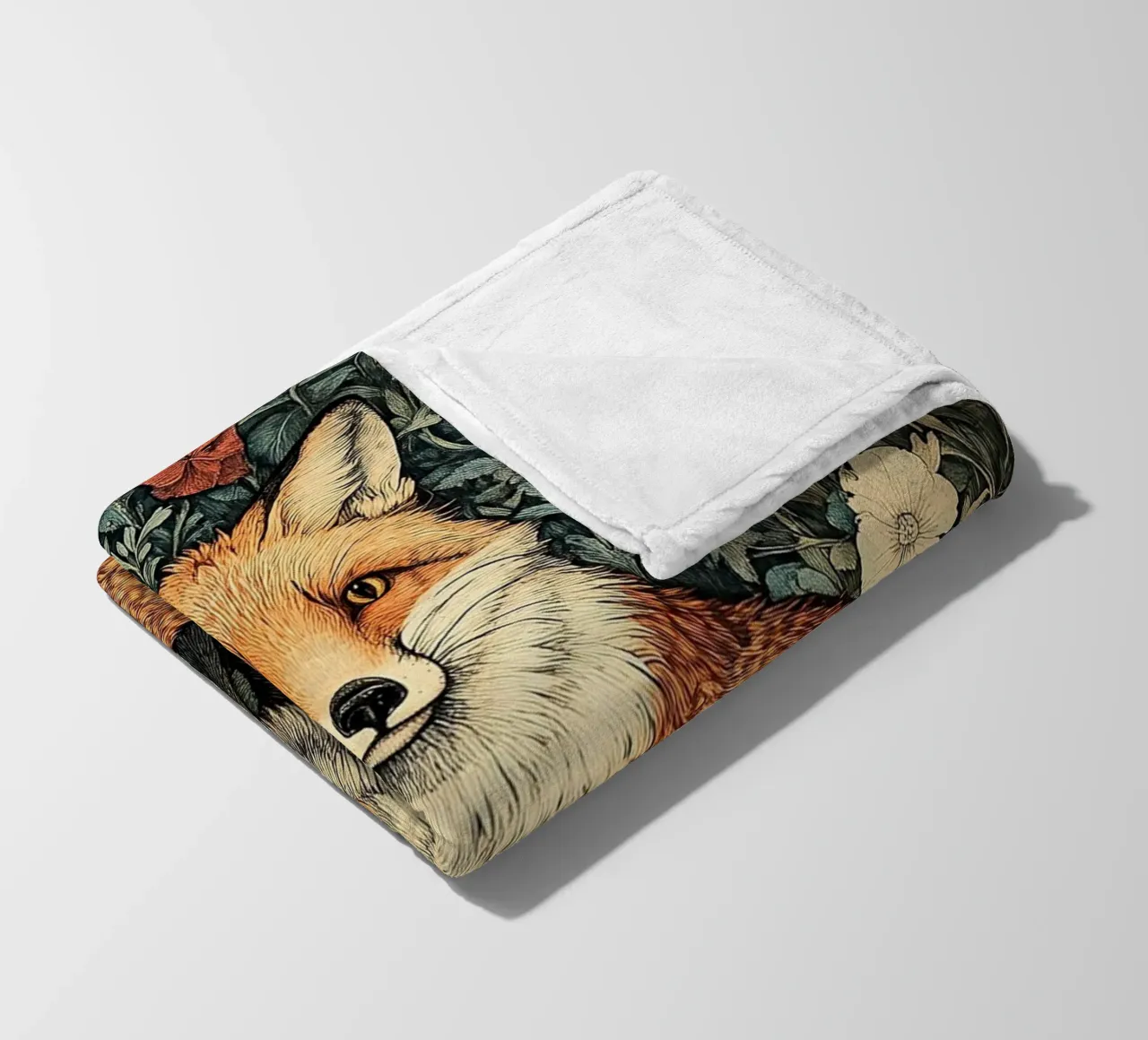 William Morris - Fox coperta in pile da Botanical Art Studio