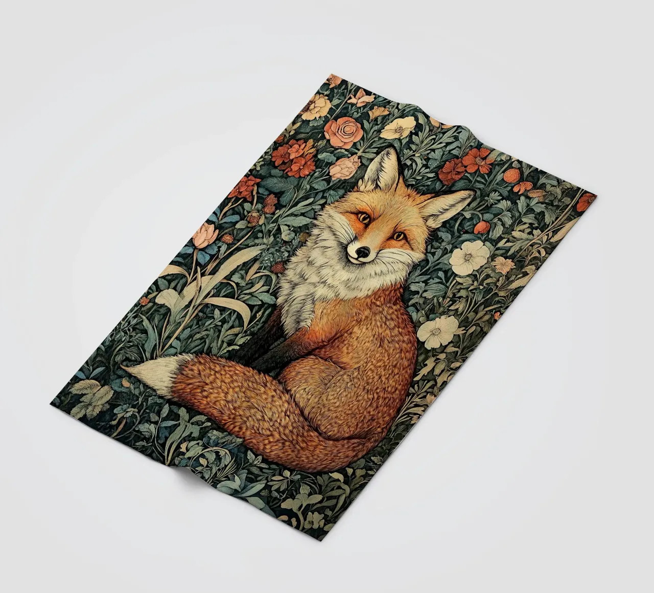 William Morris - Fox coperta in pile da Botanical Art Studio