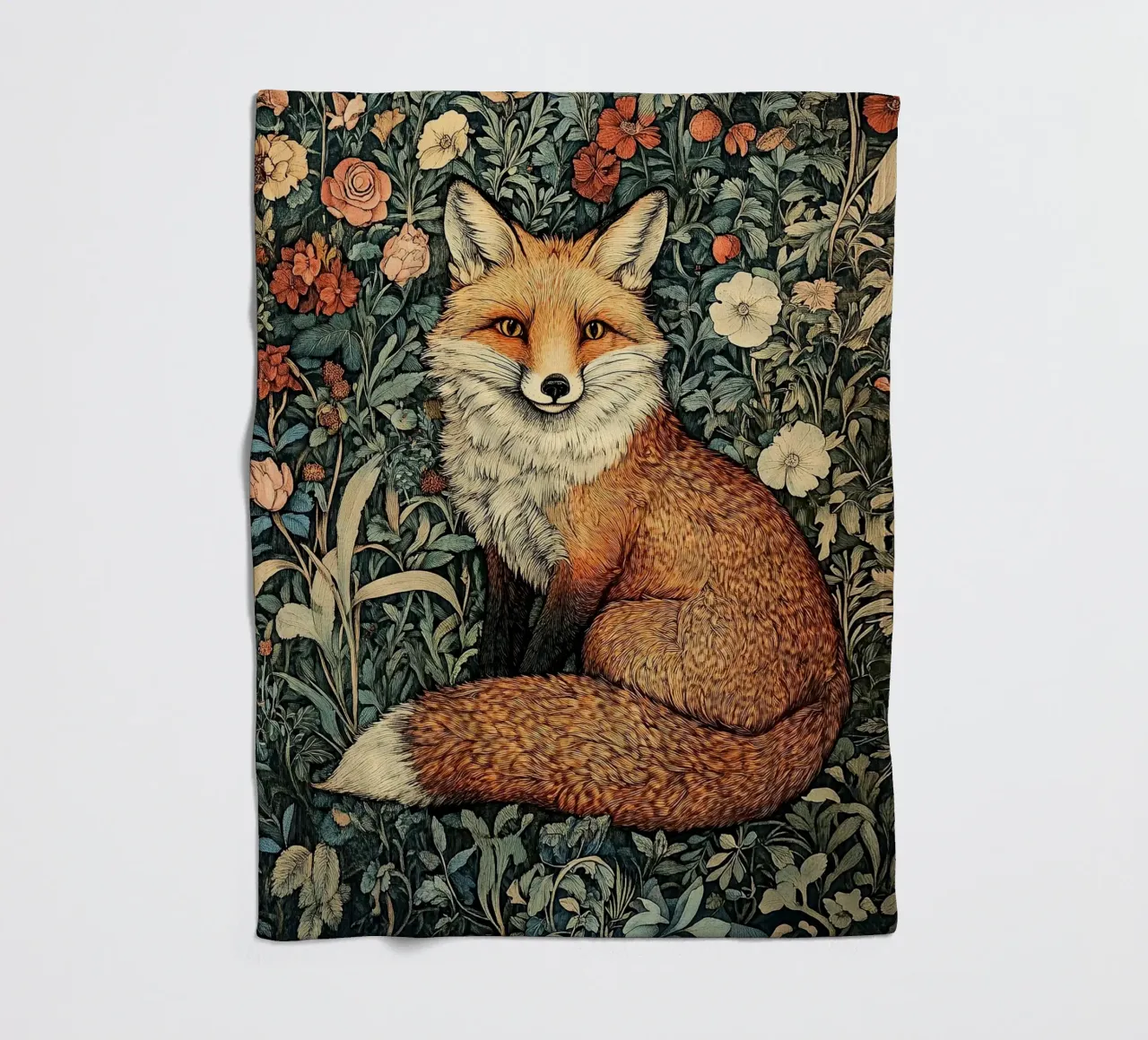 William Morris - Fox coperta in pile da Botanical Art Studio