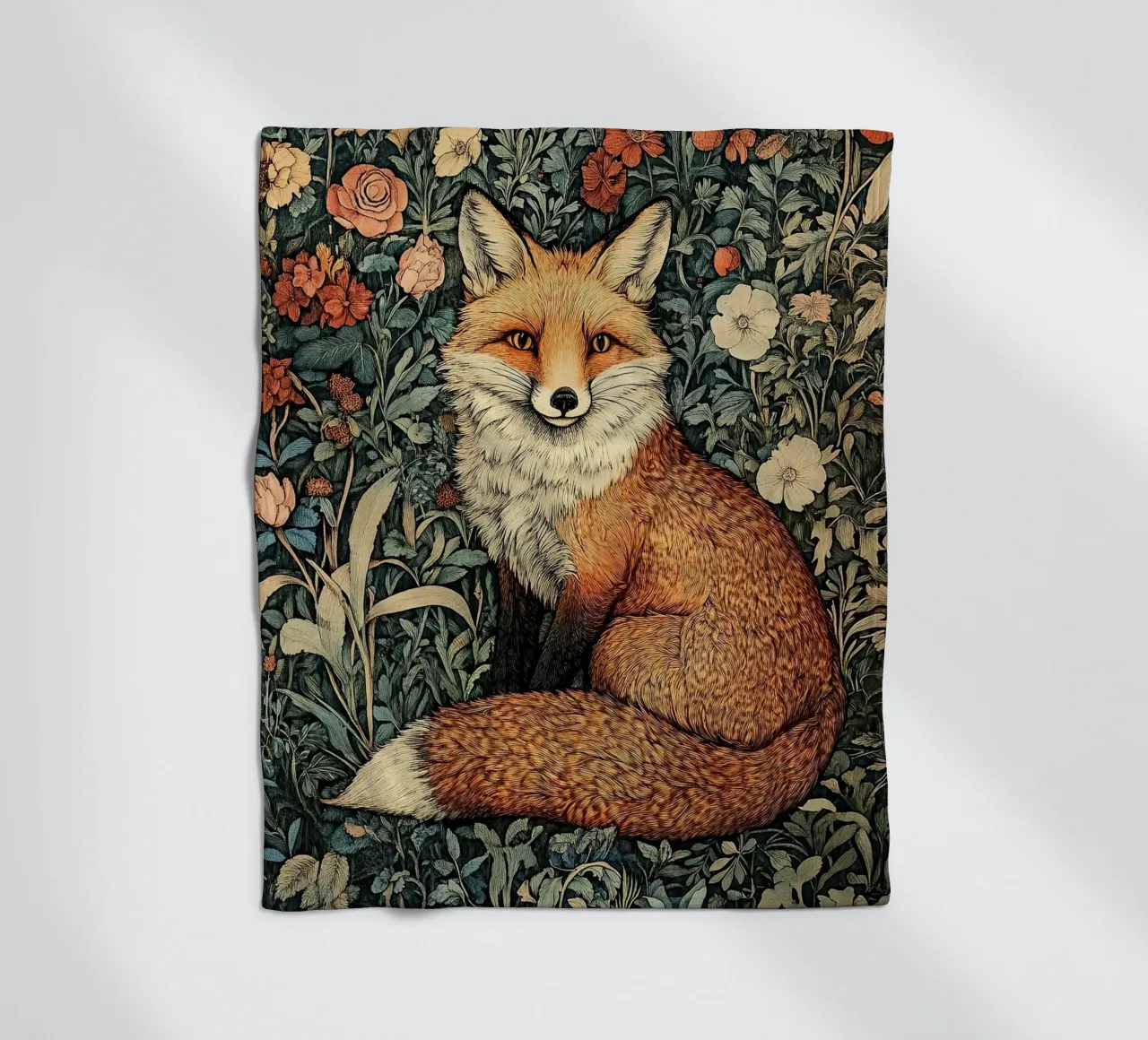 William Morris - Fox coperta in pile da Botanical Art Studio