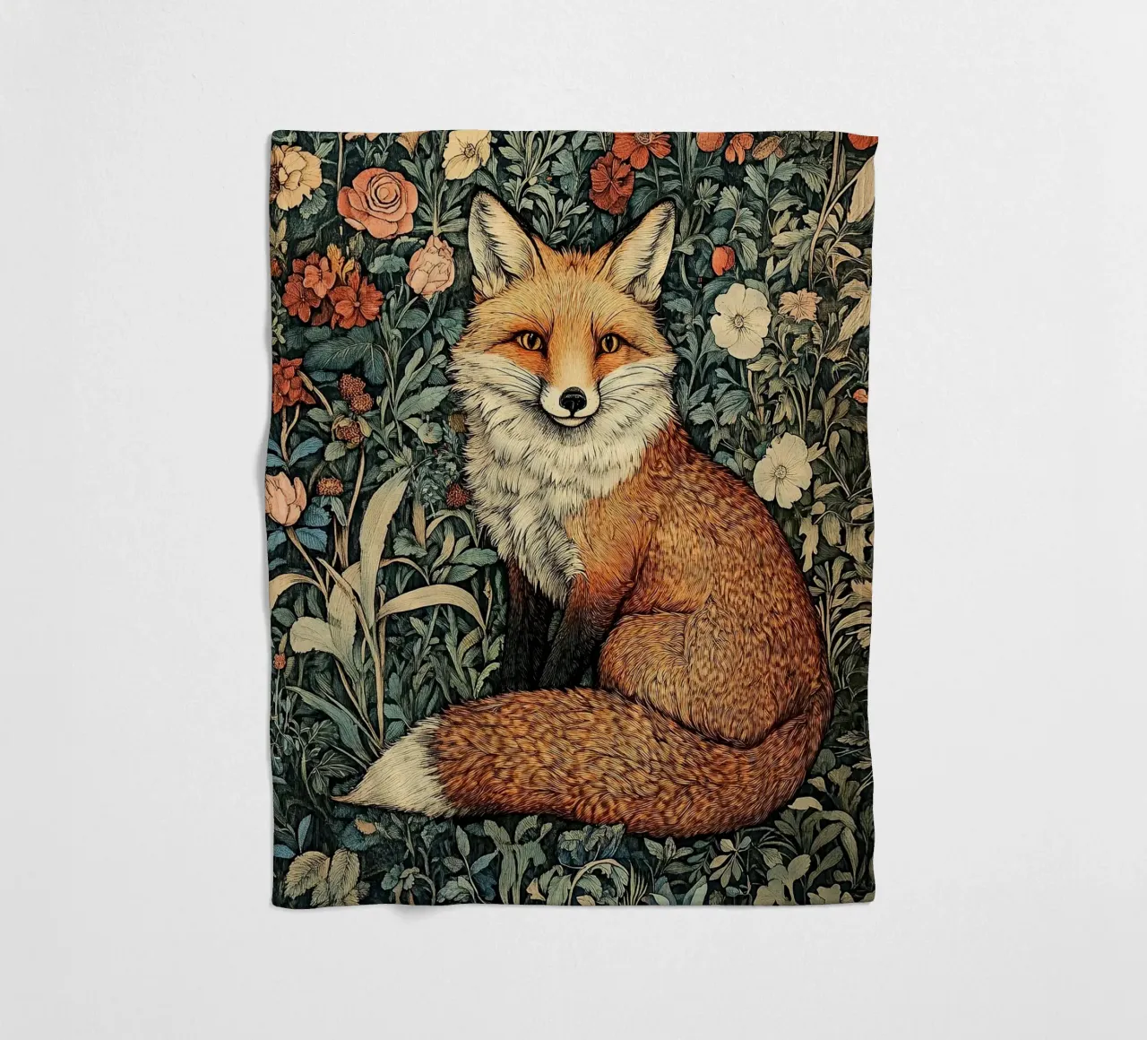 William Morris - Fox coperta in pile da Botanical Art Studio