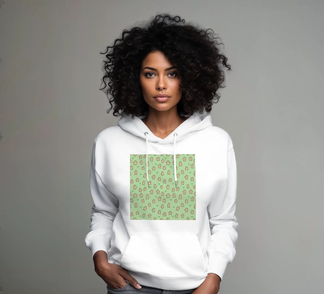 Tiny Bears Pattern sudadera con capucha de Sophie Corrigan