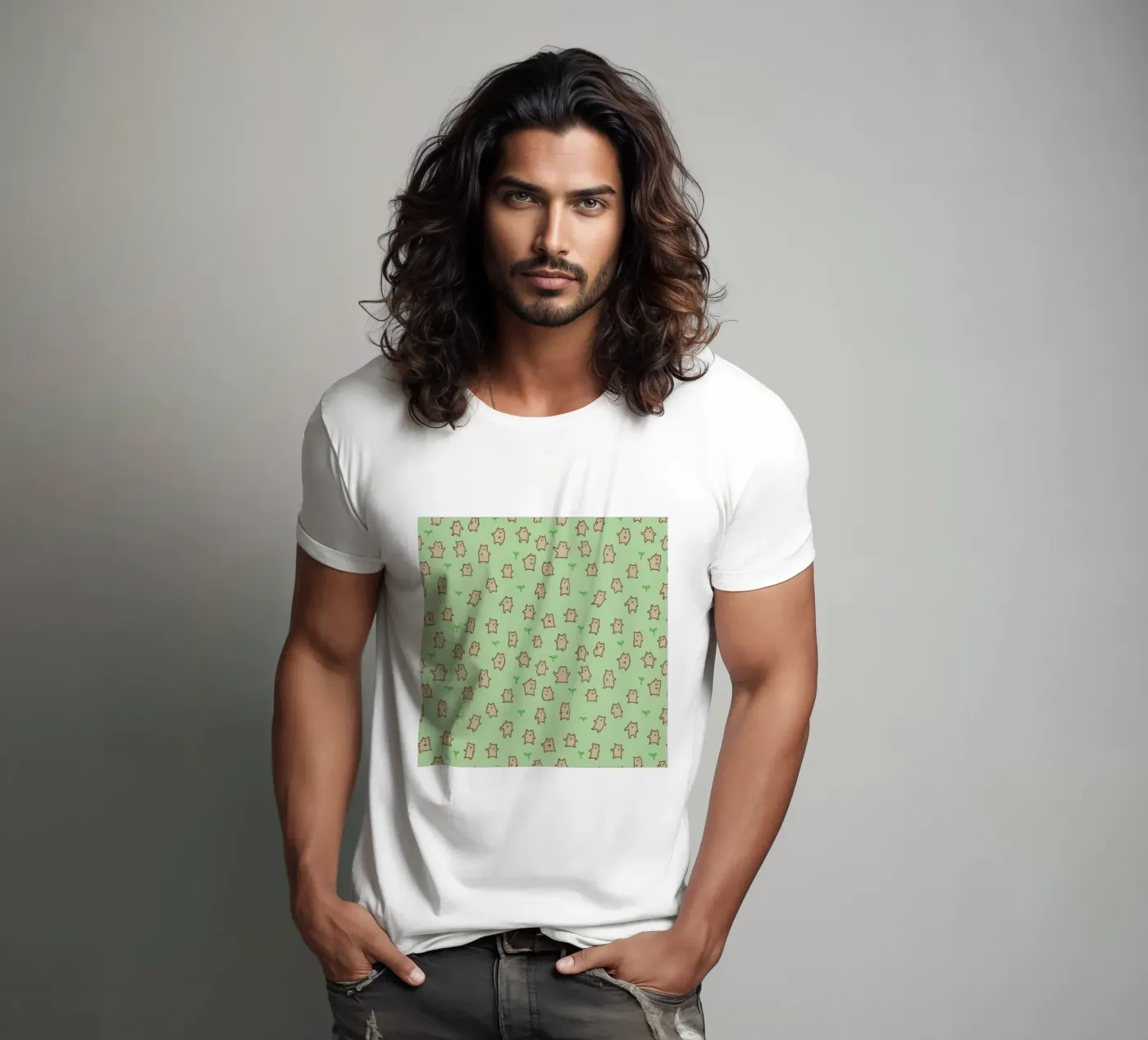 Tiny Bears Pattern t-shirt van Sophie Corrigan