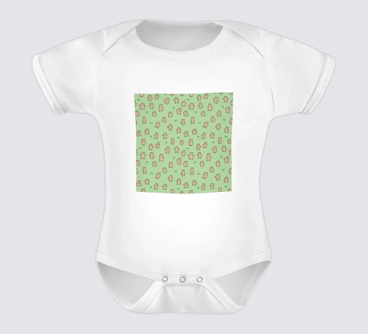 Tiny Bears Pattern body neonato maniche corte da Sophie Corrigan