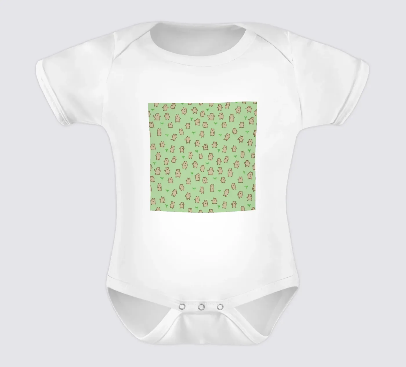 Tiny Bears Pattern body neonato maniche corte da Sophie Corrigan