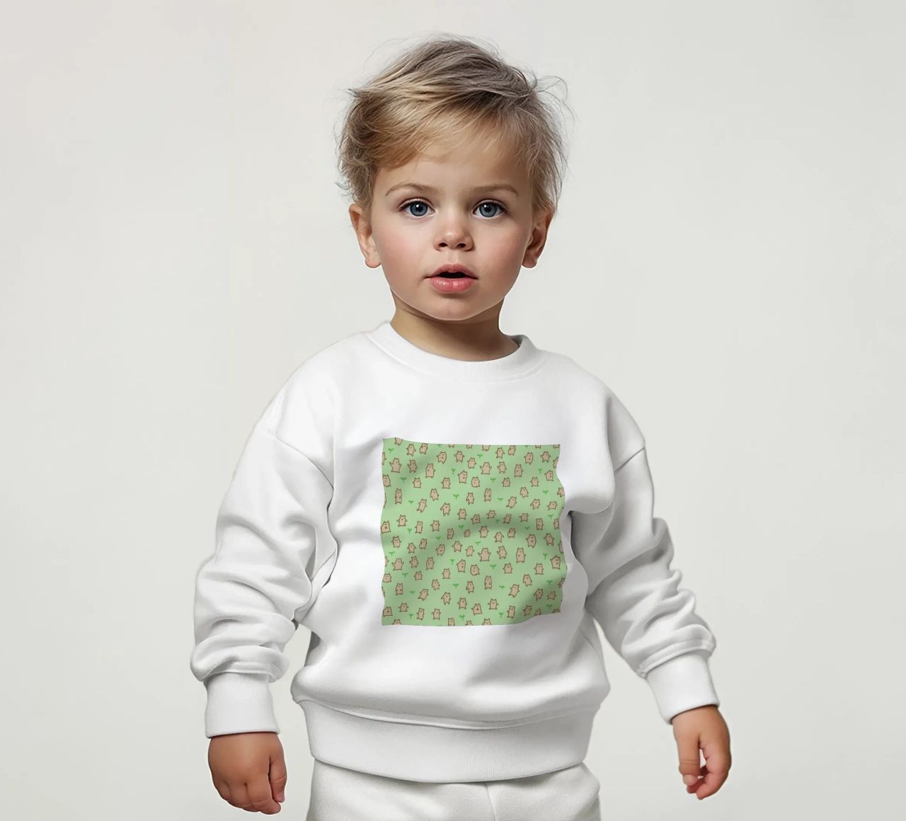 Tiny Bears Pattern felpa neonato da Sophie Corrigan
