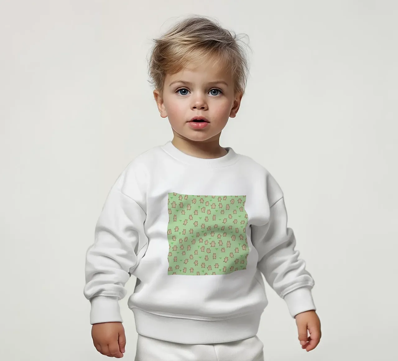 Tiny Bears Pattern felpa neonato da Sophie Corrigan
