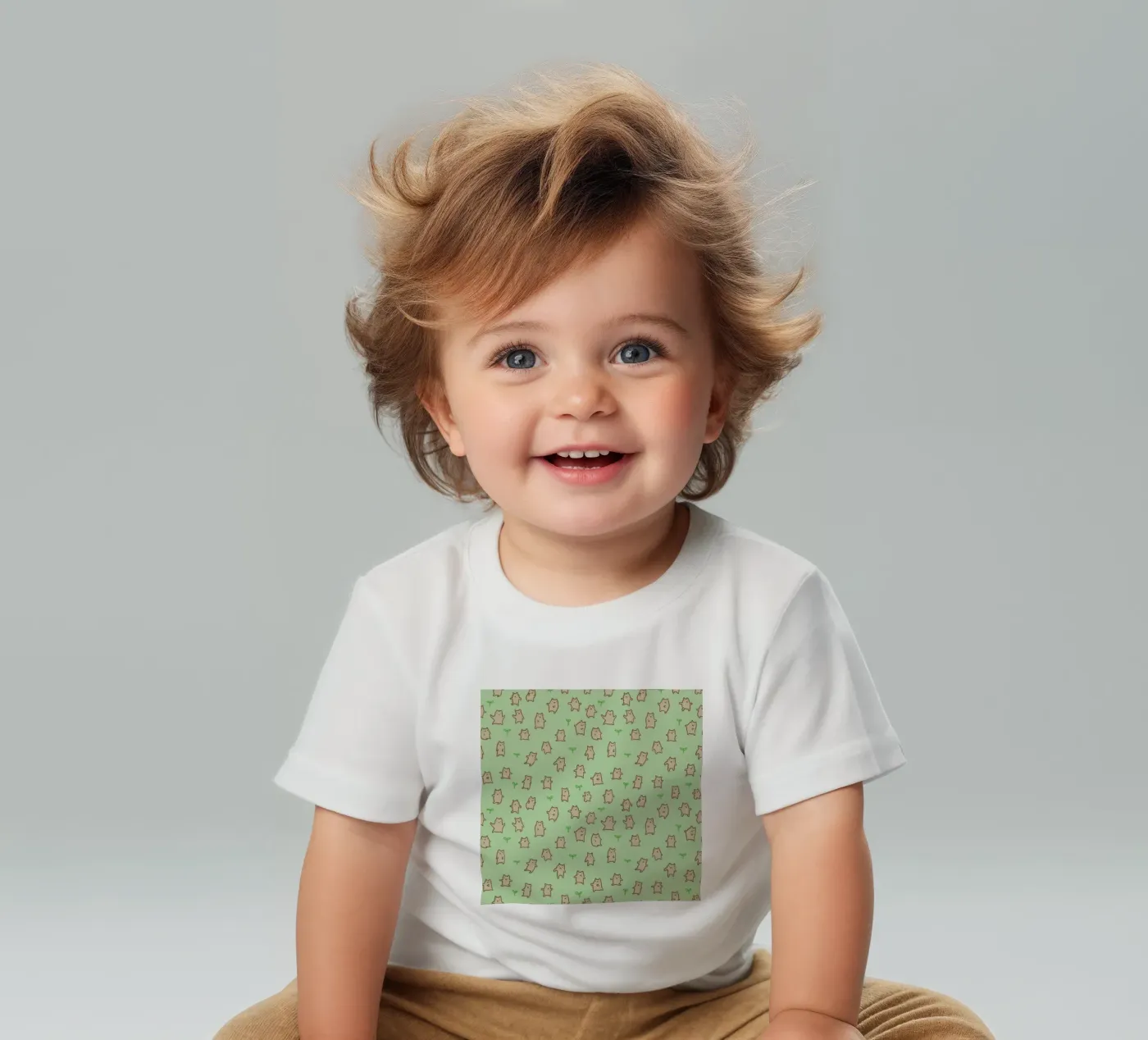 Tiny Bears Pattern maglietta neonato da Sophie Corrigan
