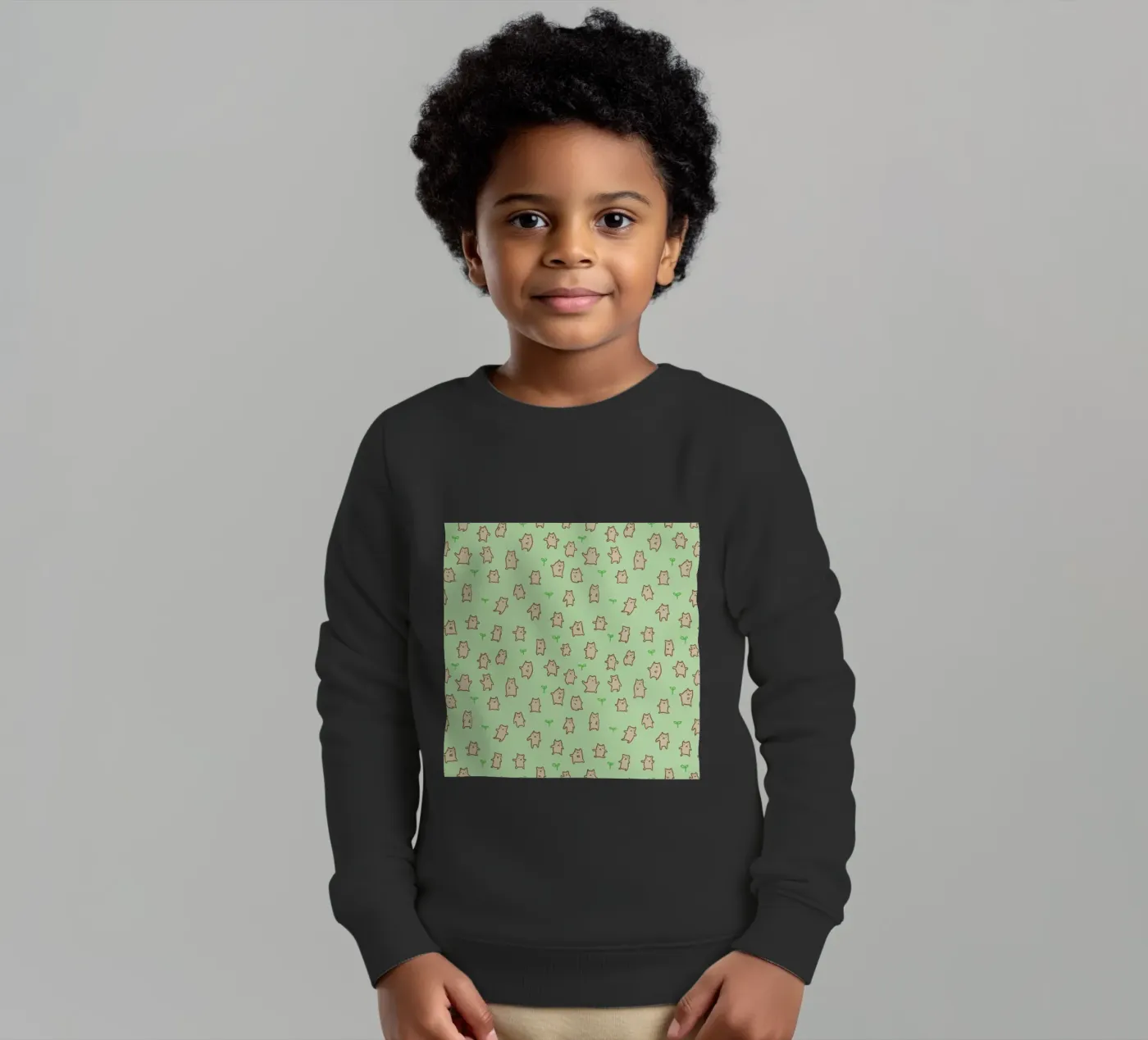 Tiny Bears Pattern Kinder Sweatshirt von Sophie Corrigan