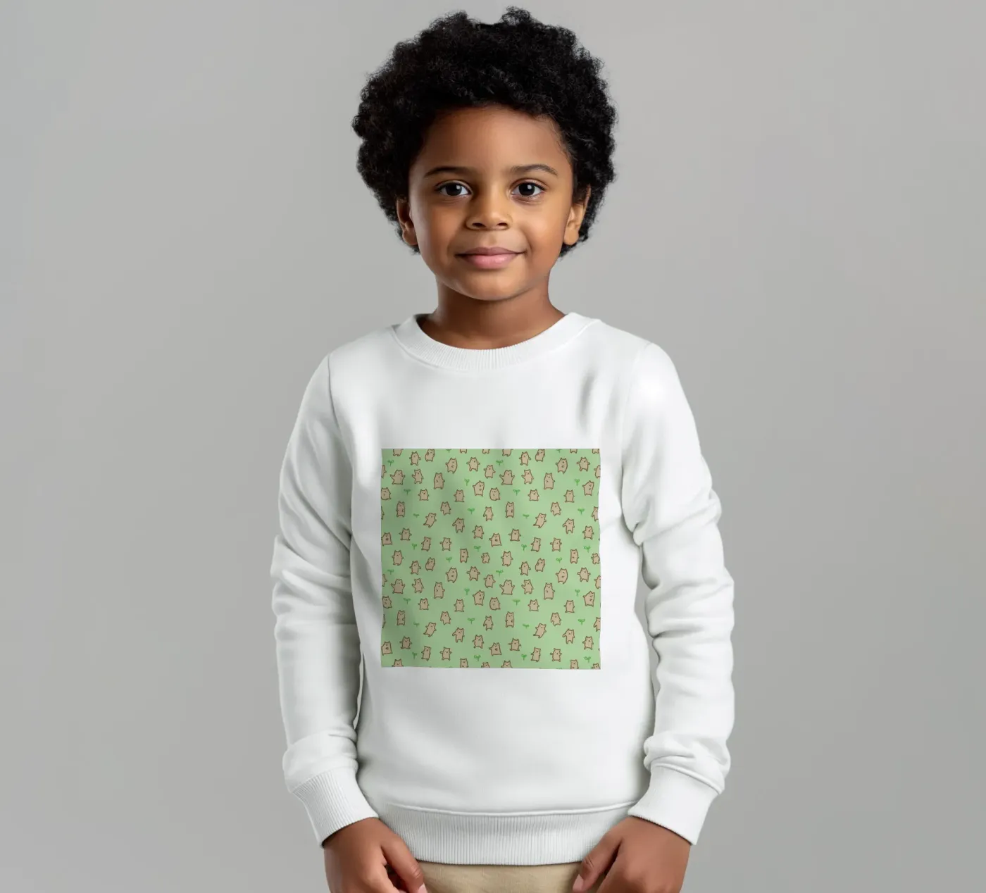 Tiny Bears Pattern felpa bambino da Sophie Corrigan