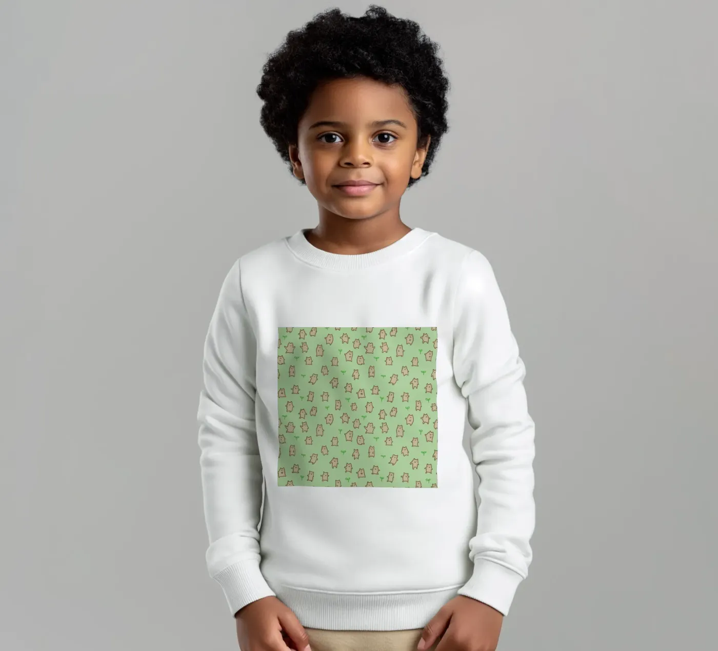 Tiny Bears Pattern Kinder Sweatshirt von Sophie Corrigan