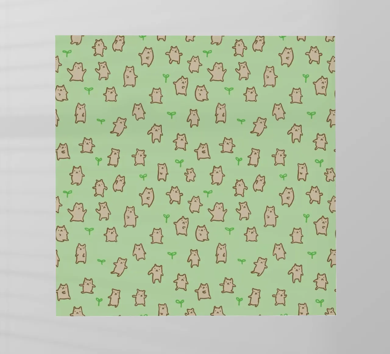 Tiny Bears Pattern Backlit Folie von Sophie Corrigan