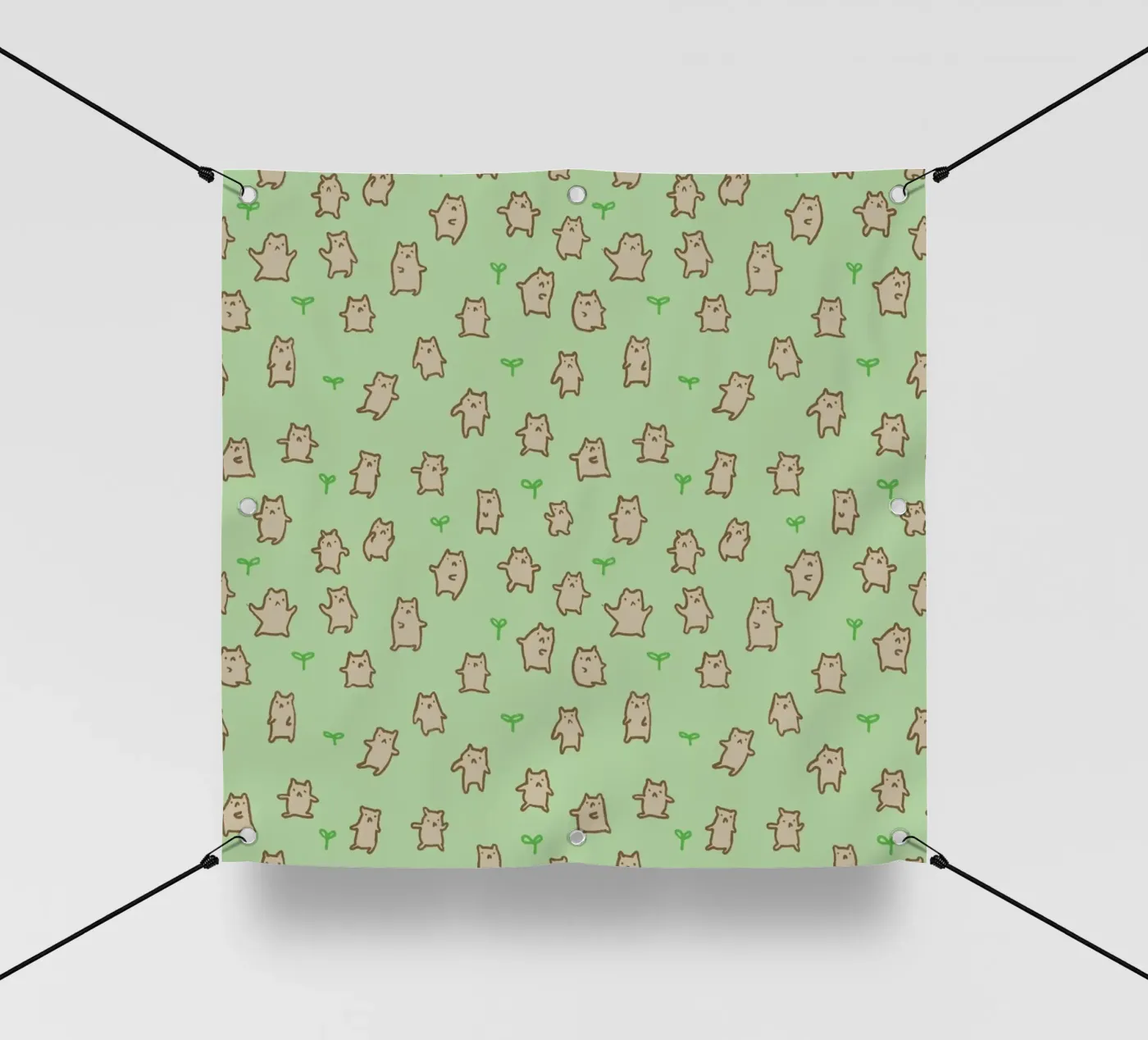 Tiny Bears Pattern telo in pvc da Sophie Corrigan