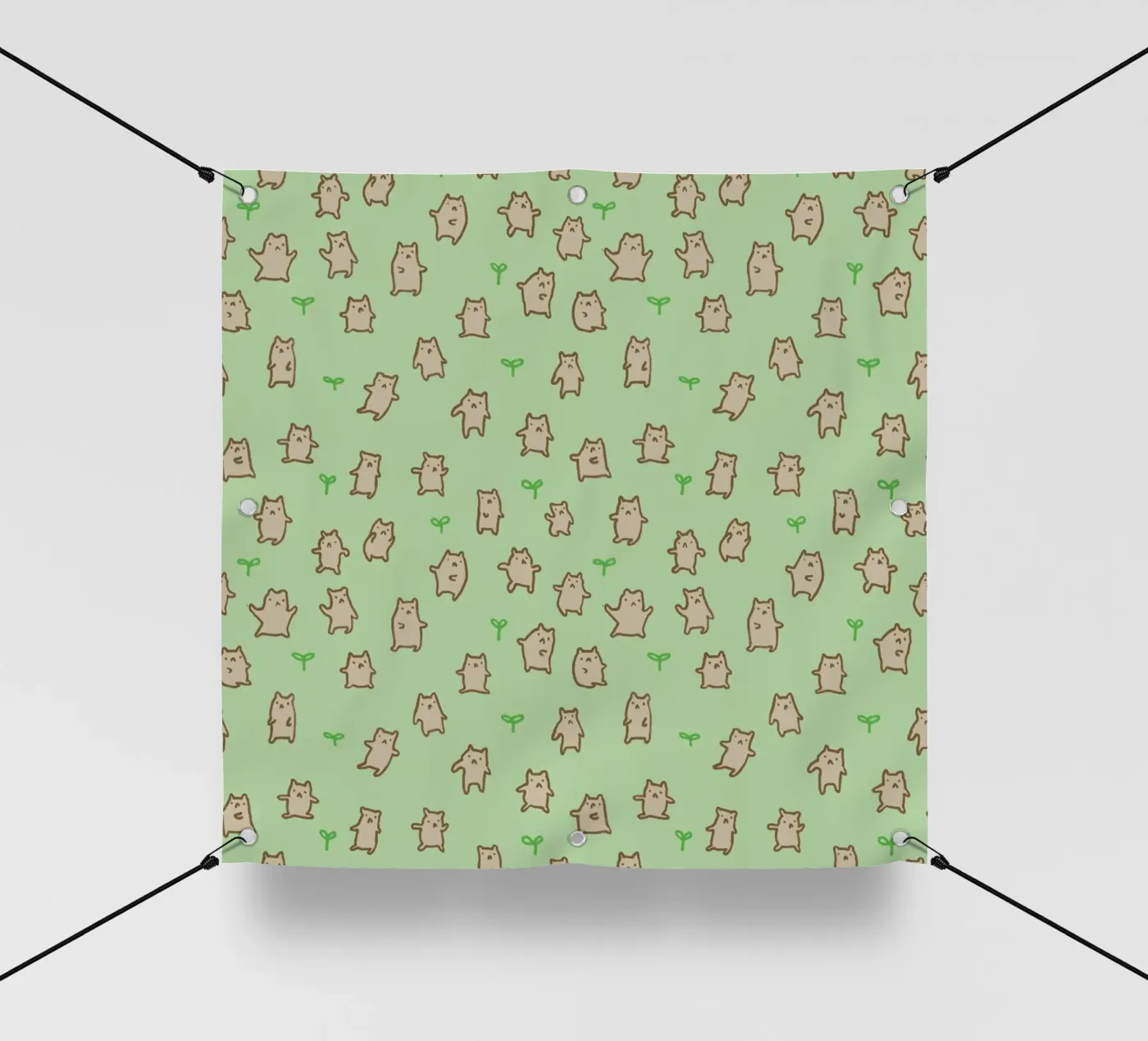 Tiny Bears Pattern telo in pvc da Sophie Corrigan