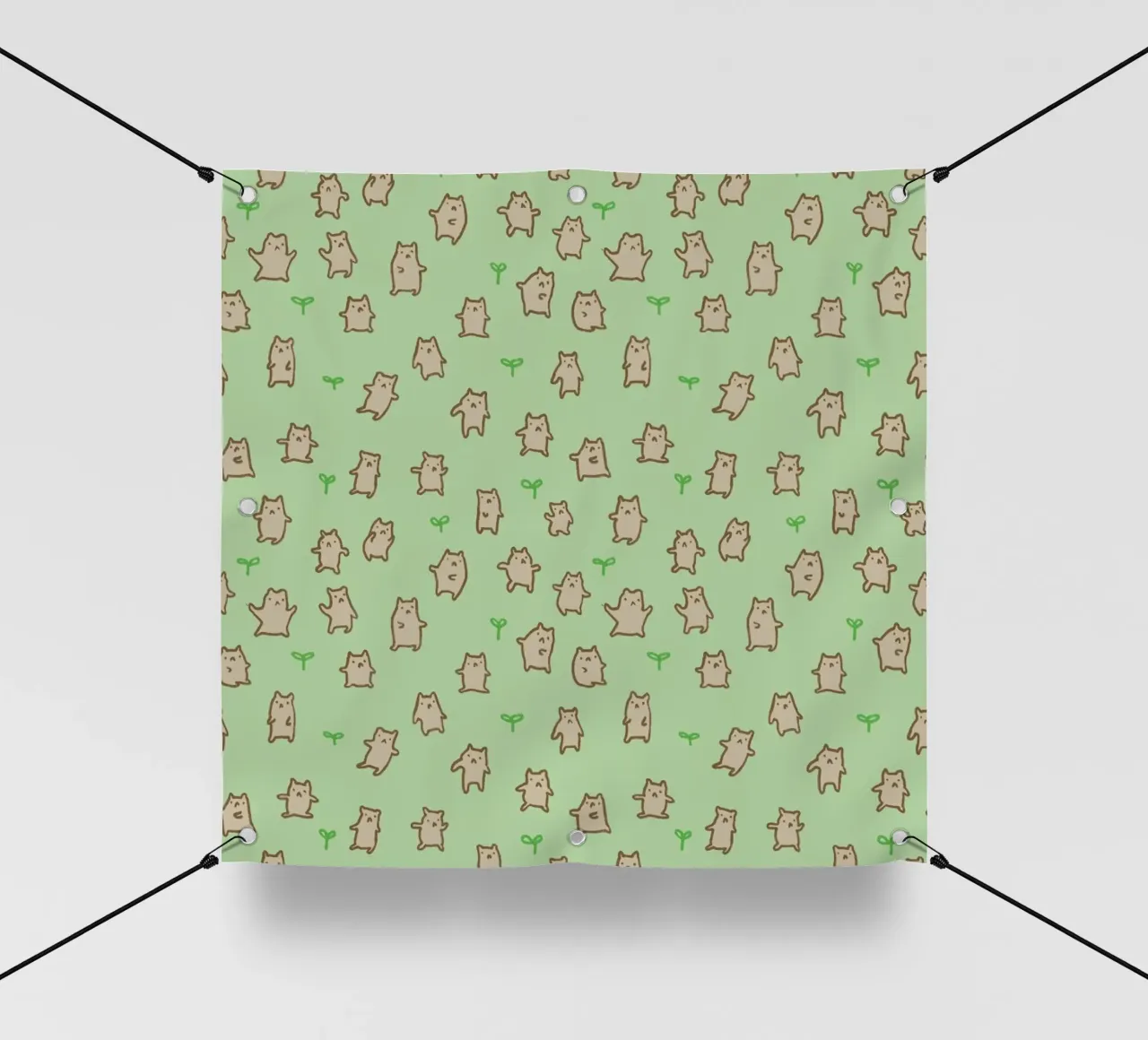 Tiny Bears Pattern telo in pvc da Sophie Corrigan