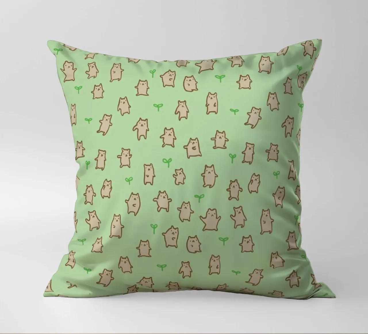 Tiny Bears Pattern decorative cushion by Sophie Corrigan