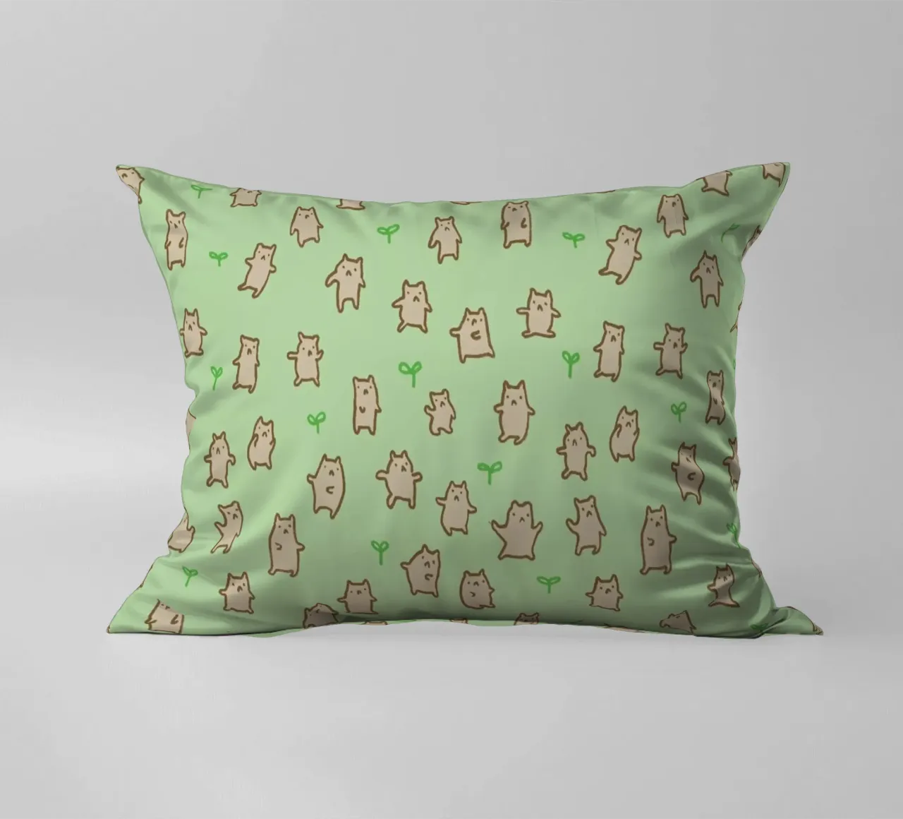 Tiny Bears Pattern decorative cushion by Sophie Corrigan