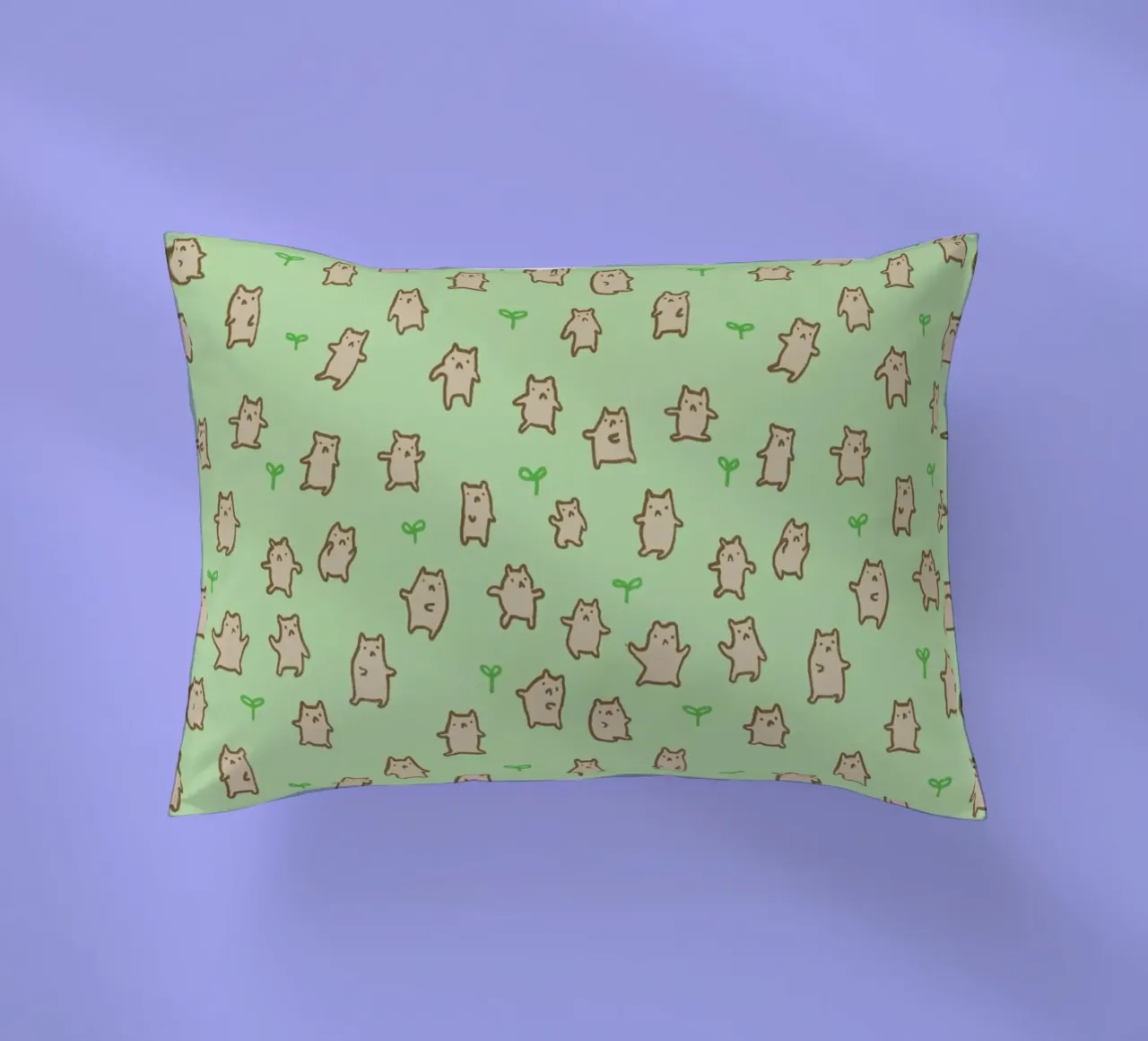 Tiny Bears Pattern decorative cushion by Sophie Corrigan