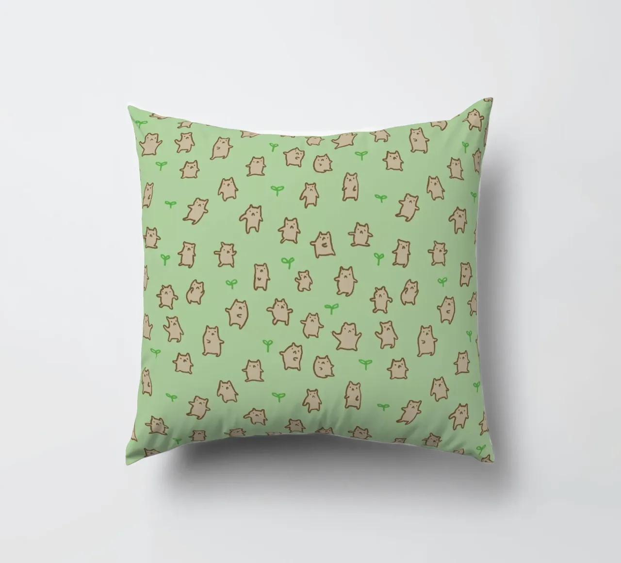 Tiny Bears Pattern decorative cushion by Sophie Corrigan