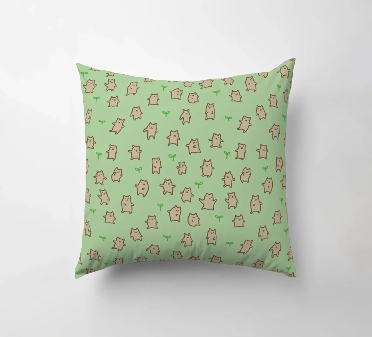 Tiny Bears Pattern decorative cushion by Sophie Corrigan