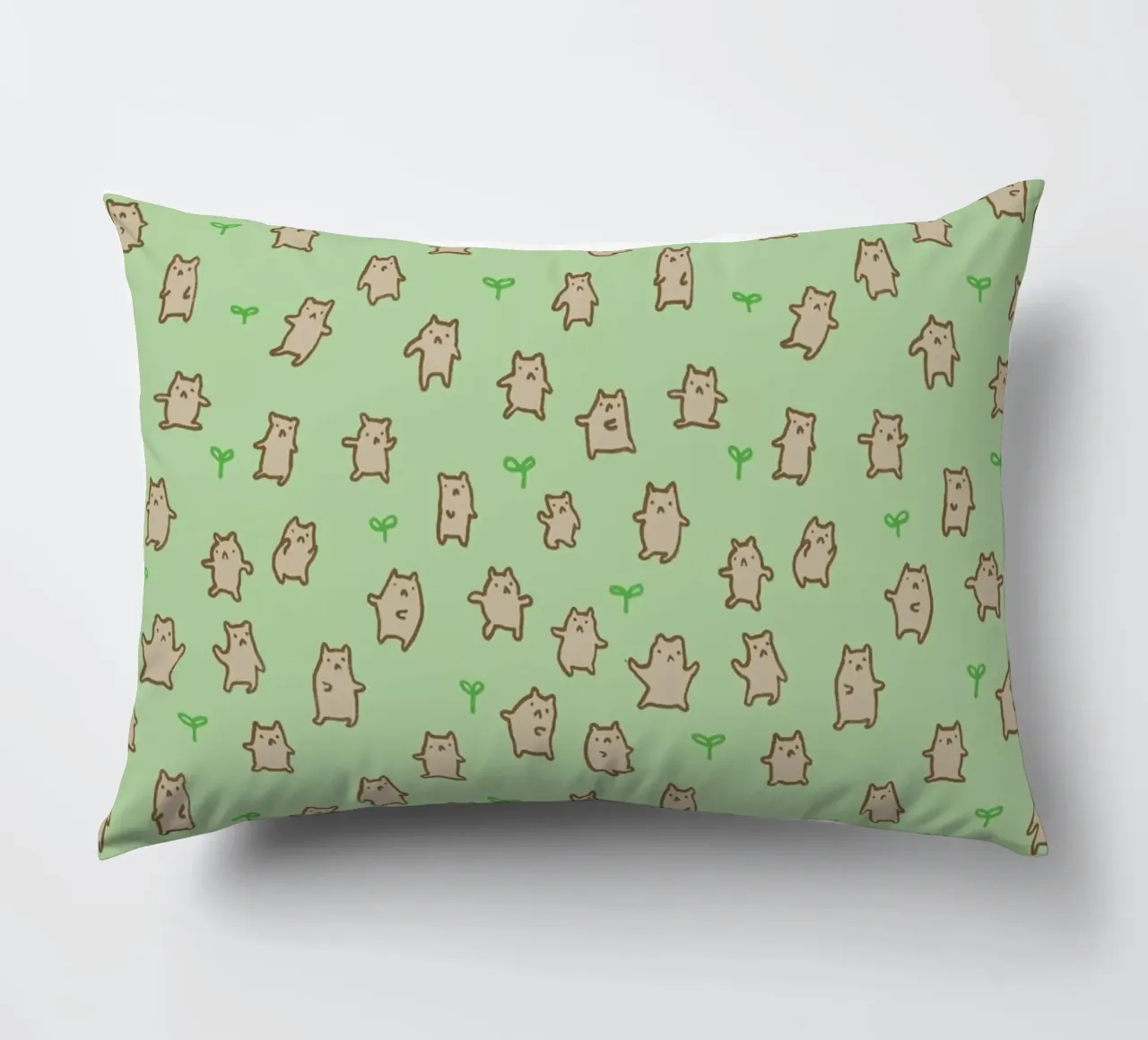 Tiny Bears Pattern decorative cushion by Sophie Corrigan