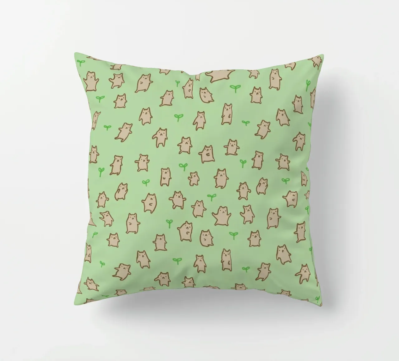 Tiny Bears Pattern decorative cushion by Sophie Corrigan