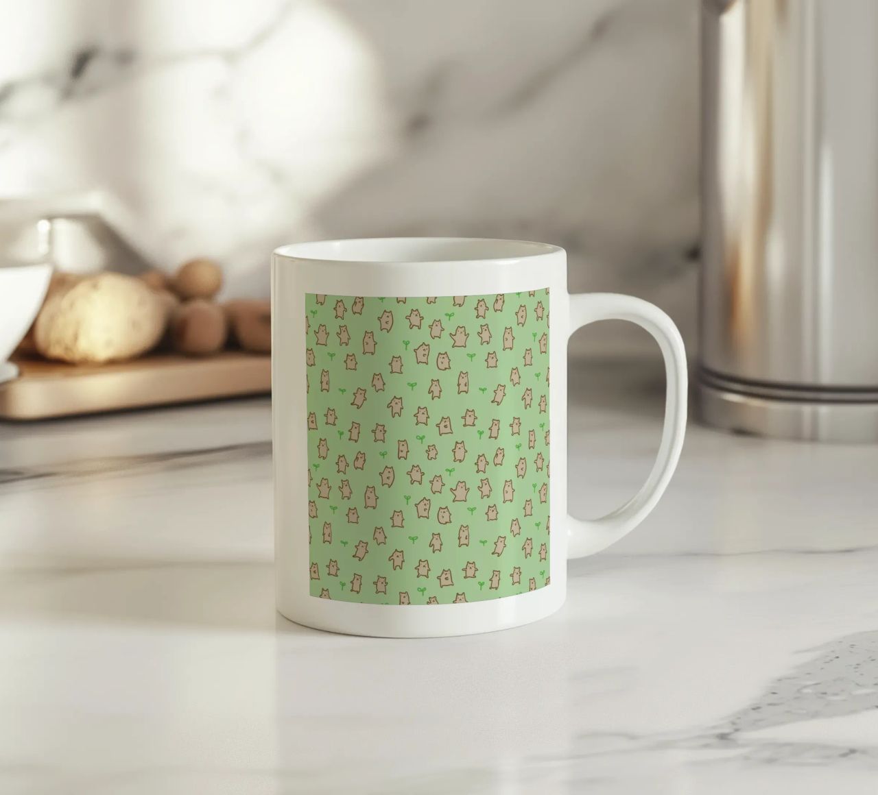 Tiny Bears Pattern tazza in ceramica da Sophie Corrigan