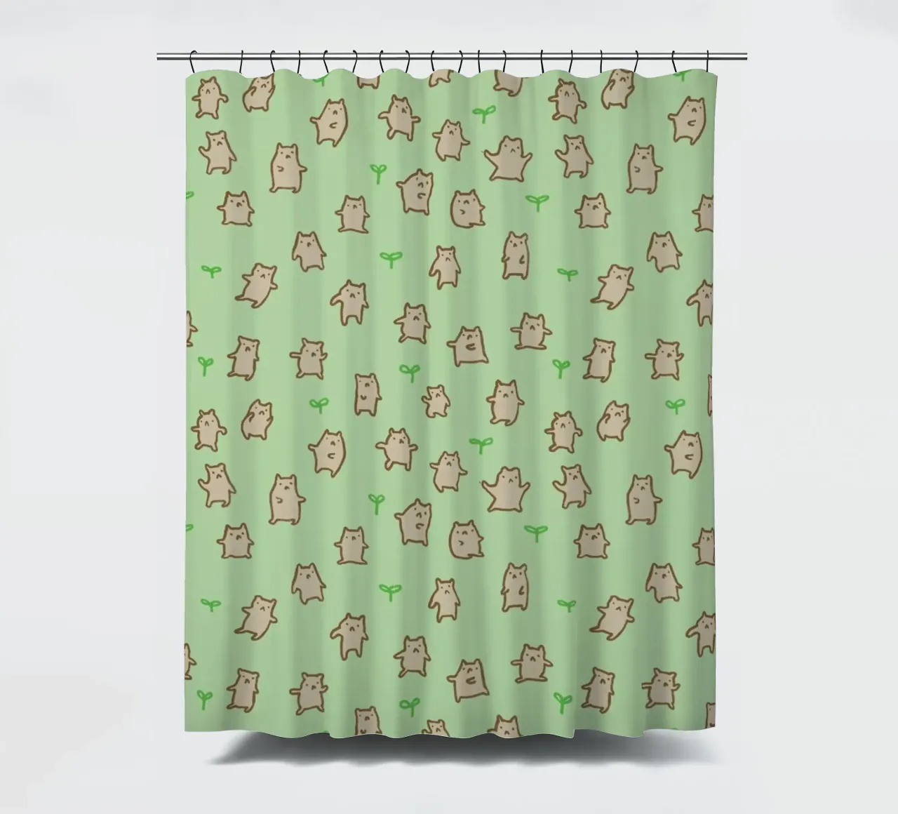 Tiny Bears Pattern cortina de baño de Sophie Corrigan