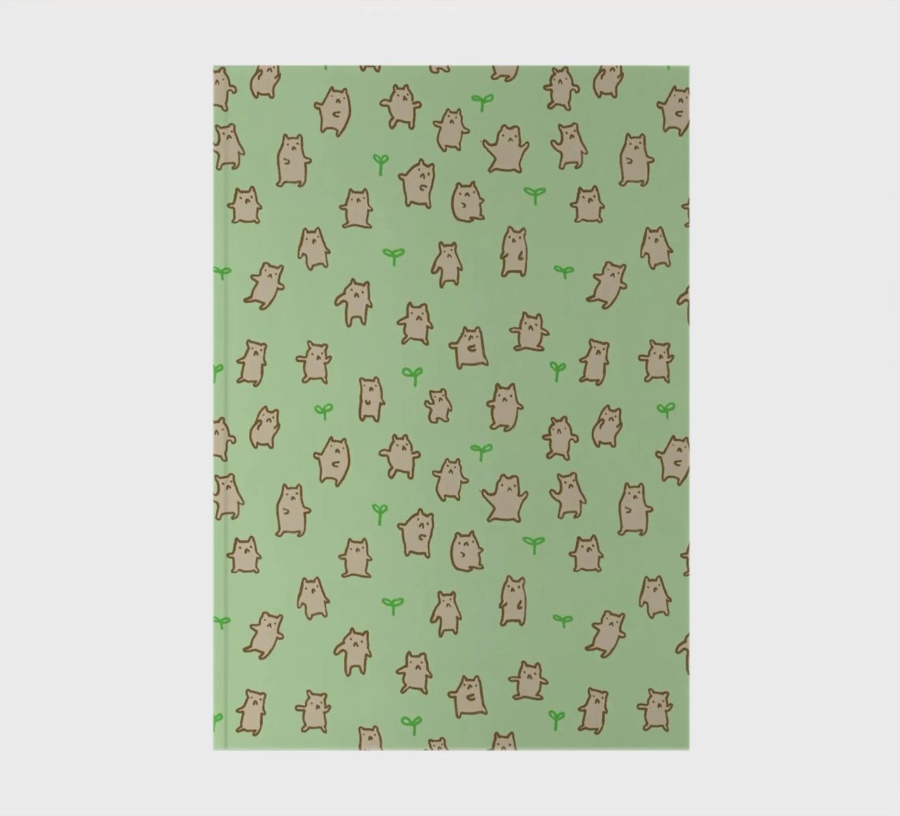 Tiny Bears Pattern notebook by Sophie Corrigan