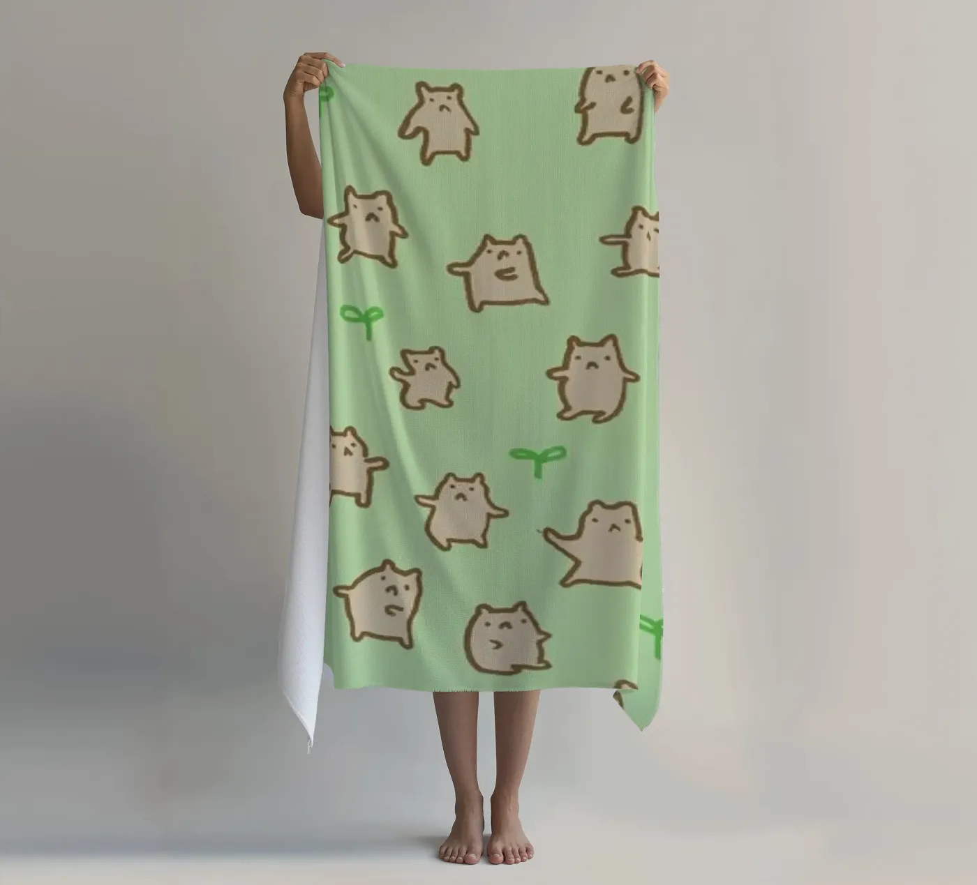 Tiny Bears Pattern beach towel by Sophie Corrigan