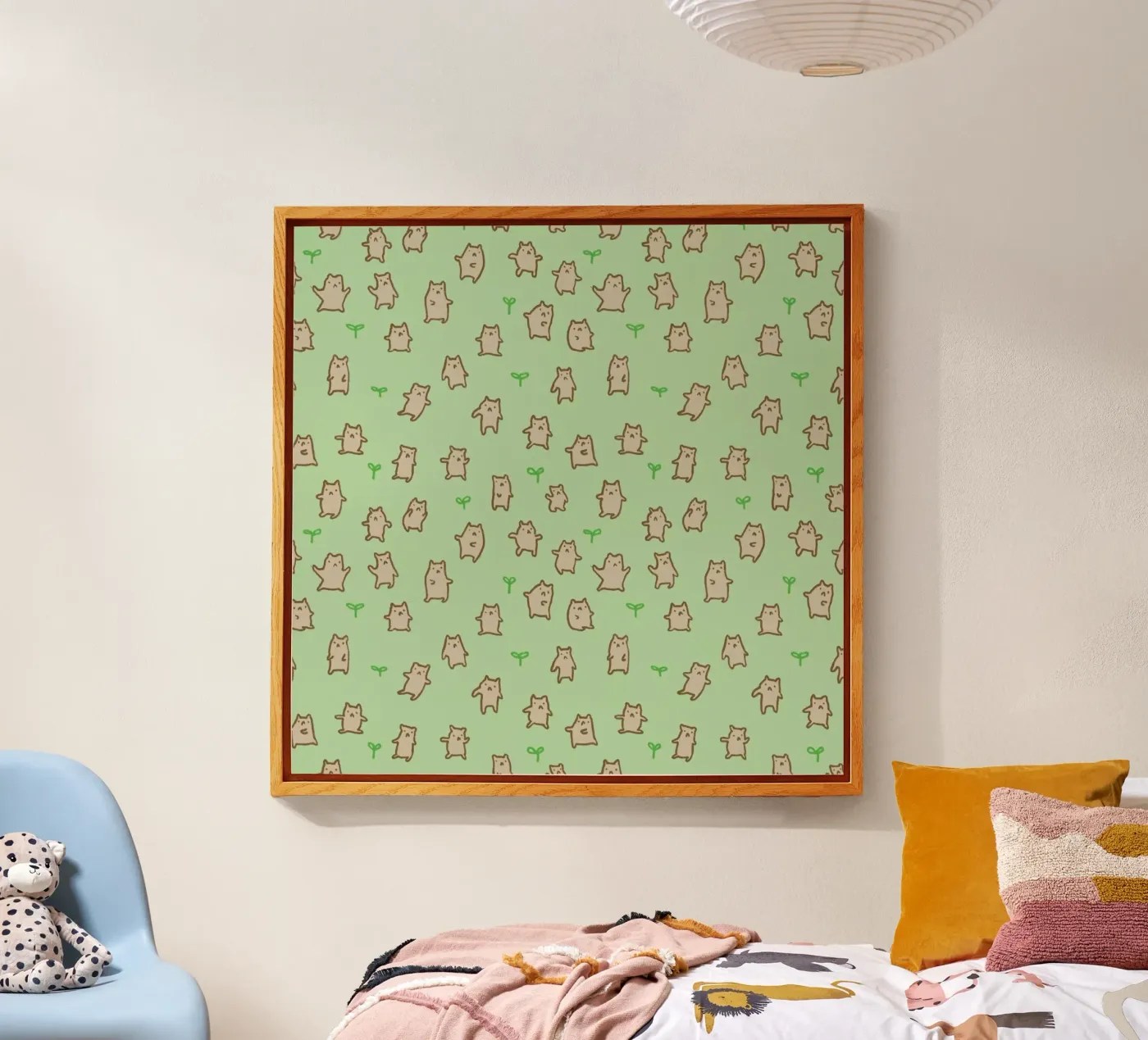 Tiny Bears Pattern acryl van Sophie Corrigan