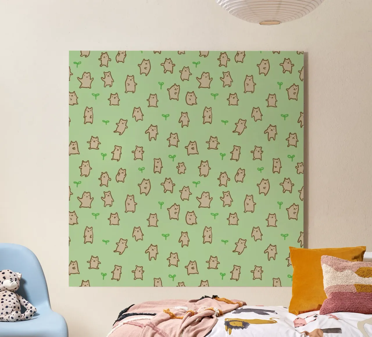 Tiny Bears Pattern plexiglass da Sophie Corrigan