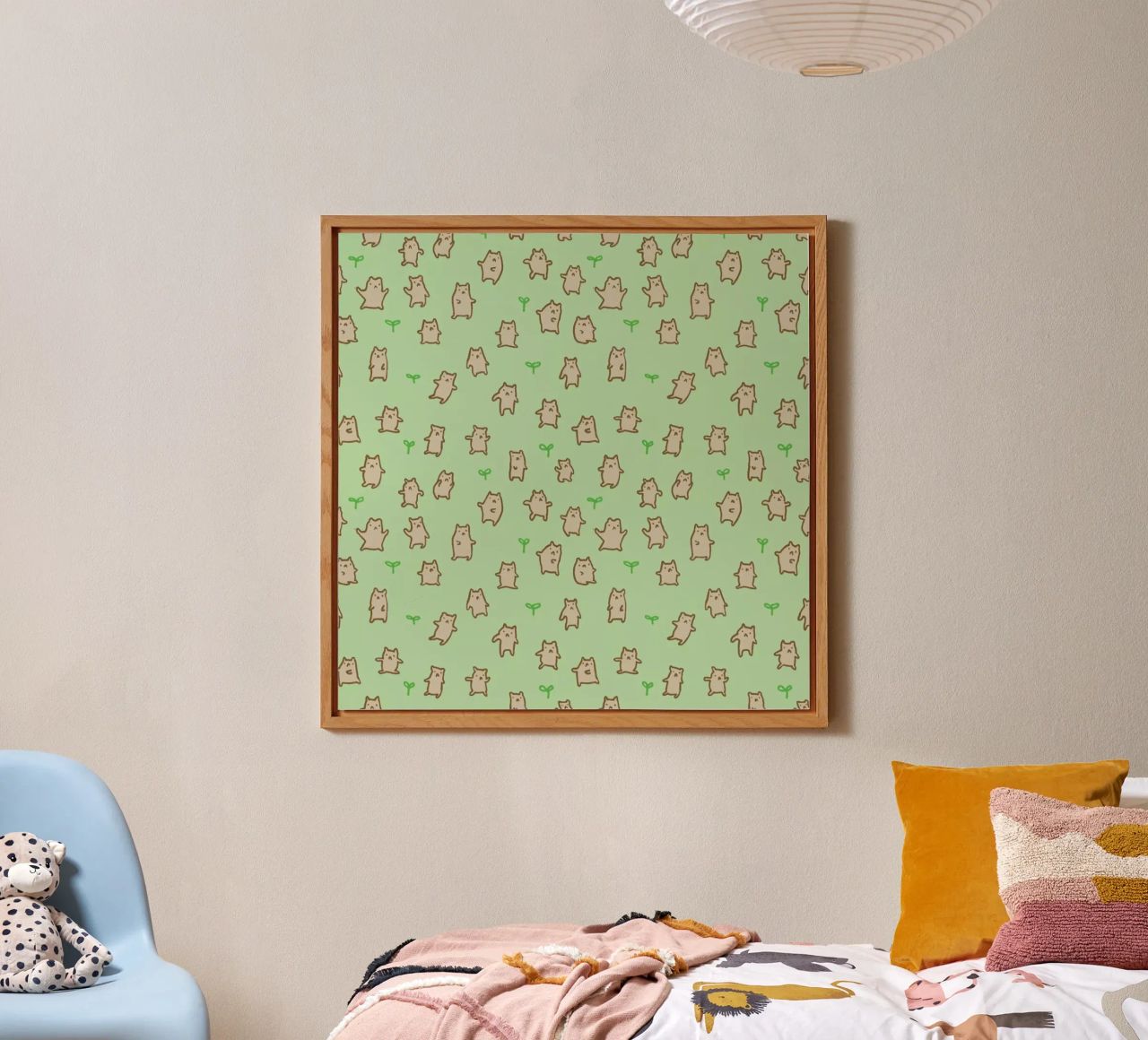 Tiny Bears Pattern alluminio dibond da Sophie Corrigan