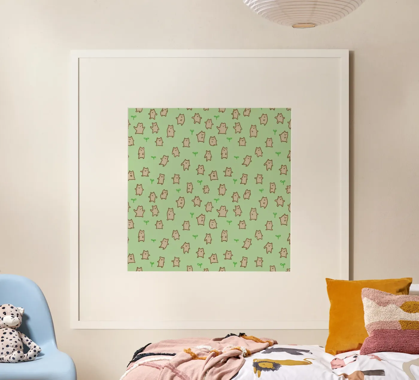 Tiny Bears Pattern poster van Sophie Corrigan