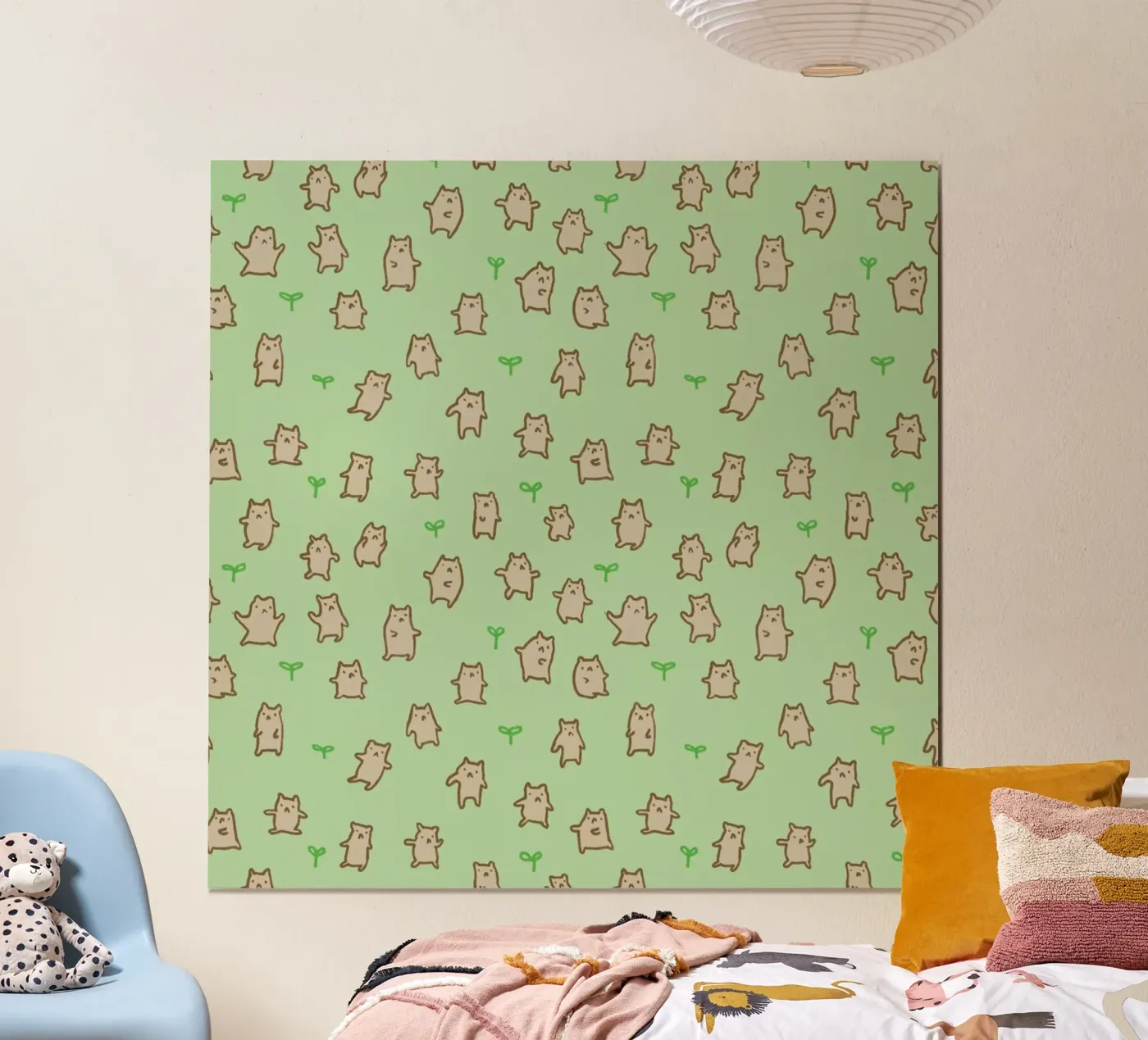 Tiny Bears Pattern poster van Sophie Corrigan