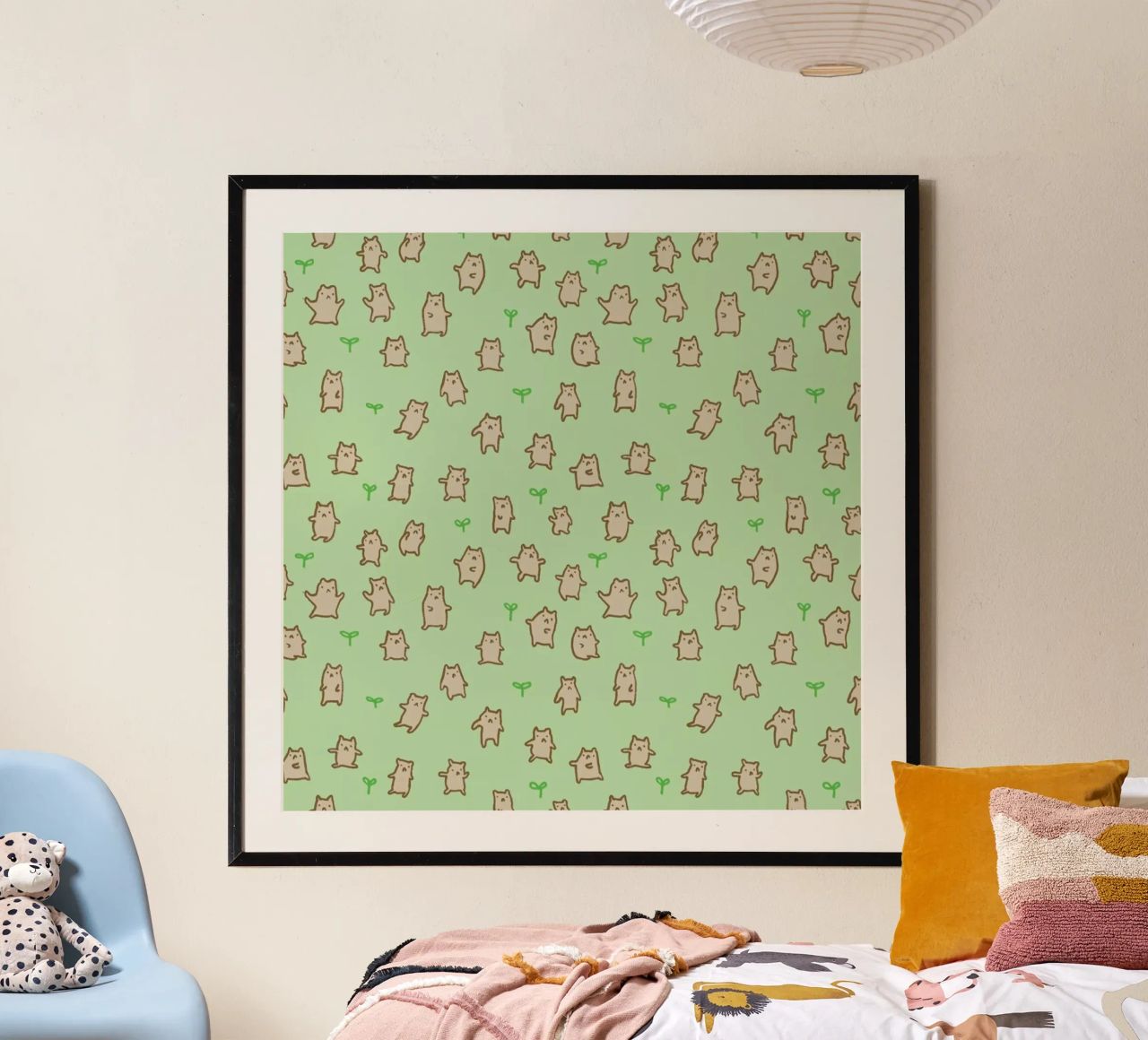 Tiny Bears Pattern poster de Sophie Corrigan