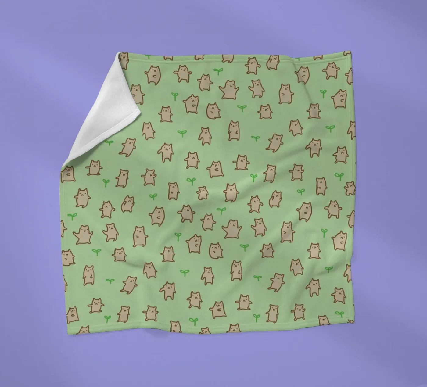 Tiny Bears Pattern Fleecedecke von Sophie Corrigan