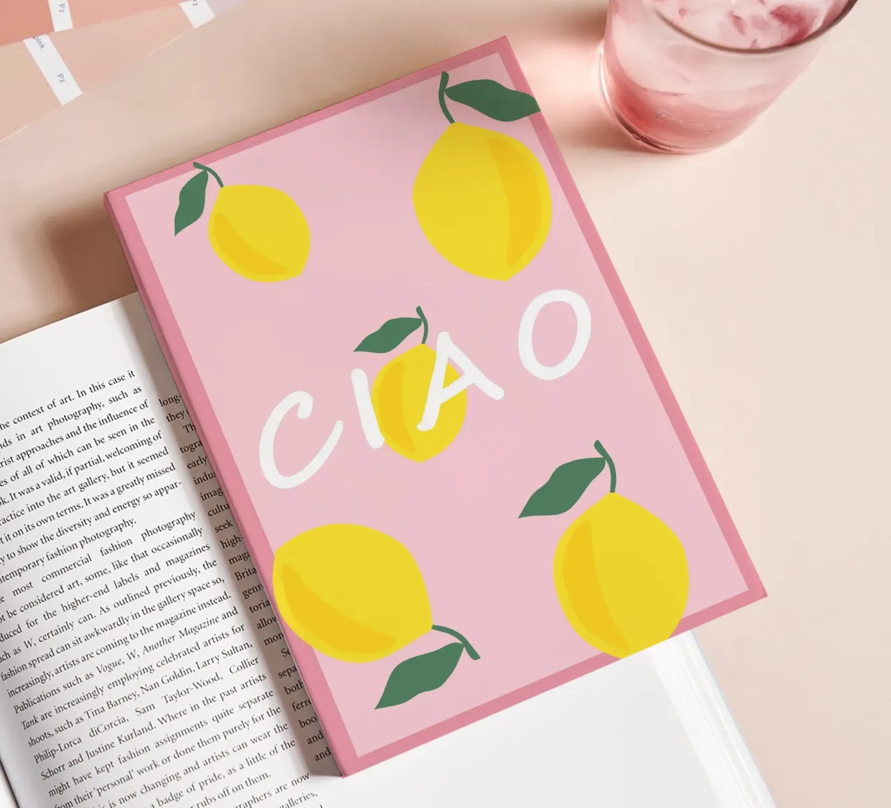 CIAO lemon summer art notebook by pdigitalprints