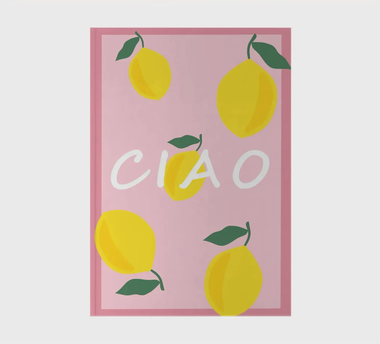 CIAO lemon summer art notebook by pdigitalprints