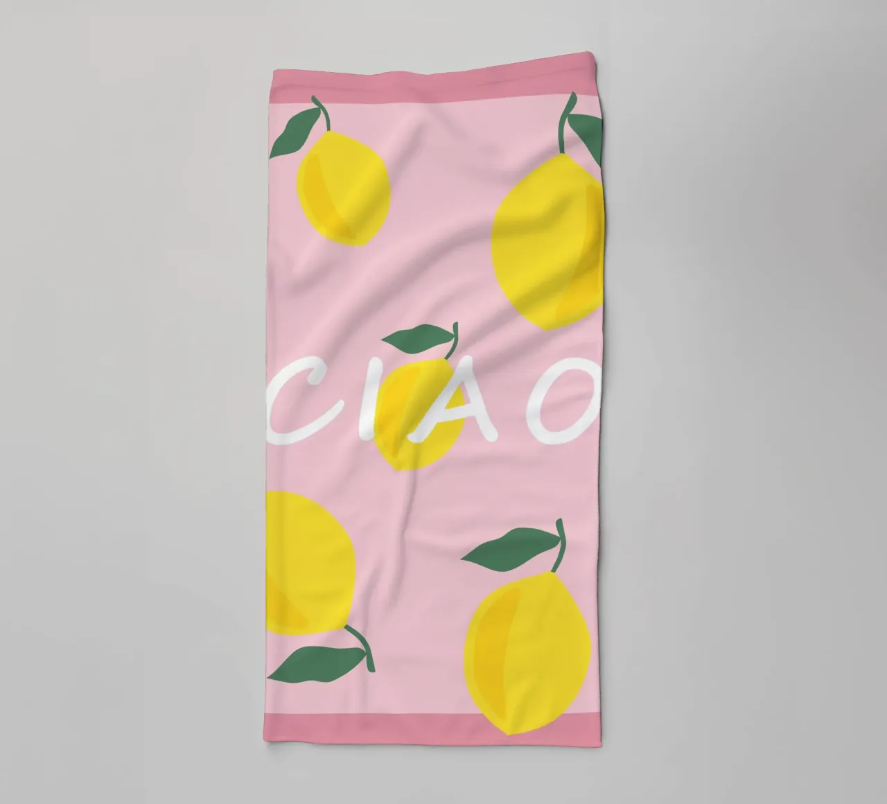 CIAO lemon summer art towel by pdigitalprints