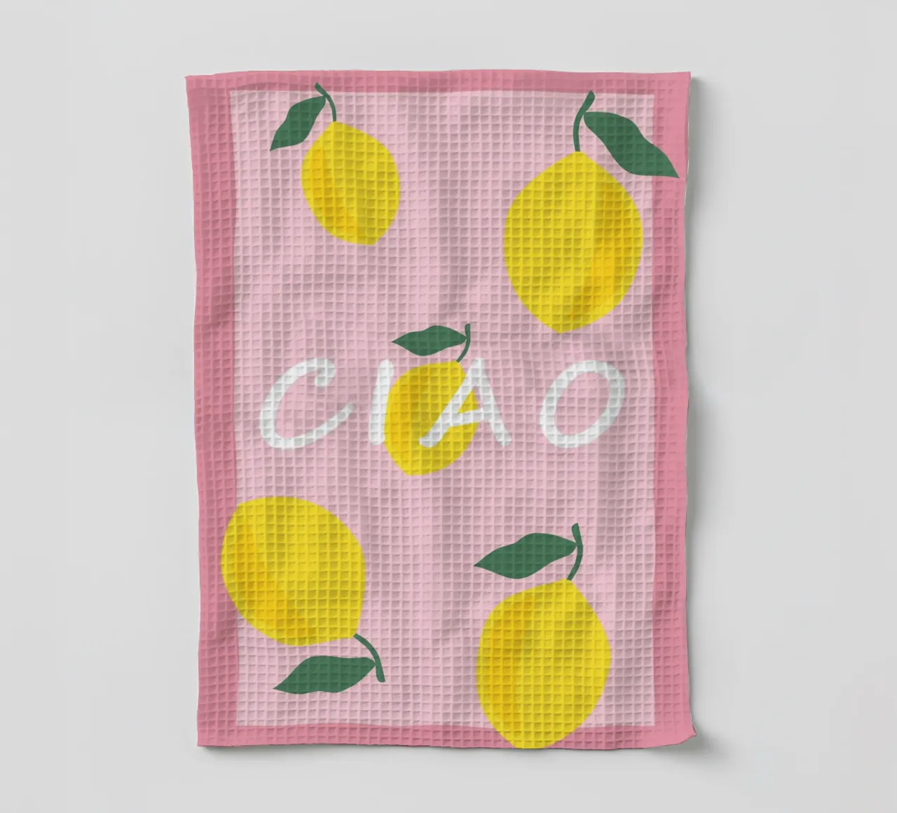 CIAO lemon summer art tea towel by pdigitalprints
