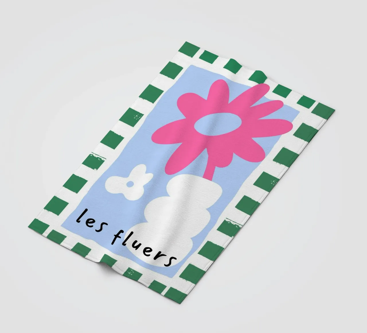 Les Fluers, arte francese, colori della dopamina coperta in pile da pdigitalprints