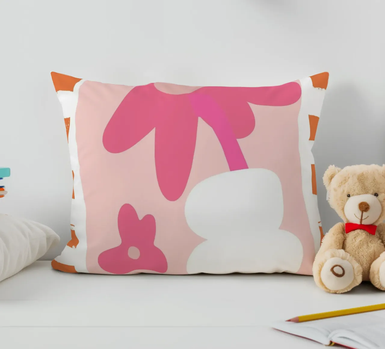 Les Fluers, detto francese, astratto floreale cuscino da pdigitalprints